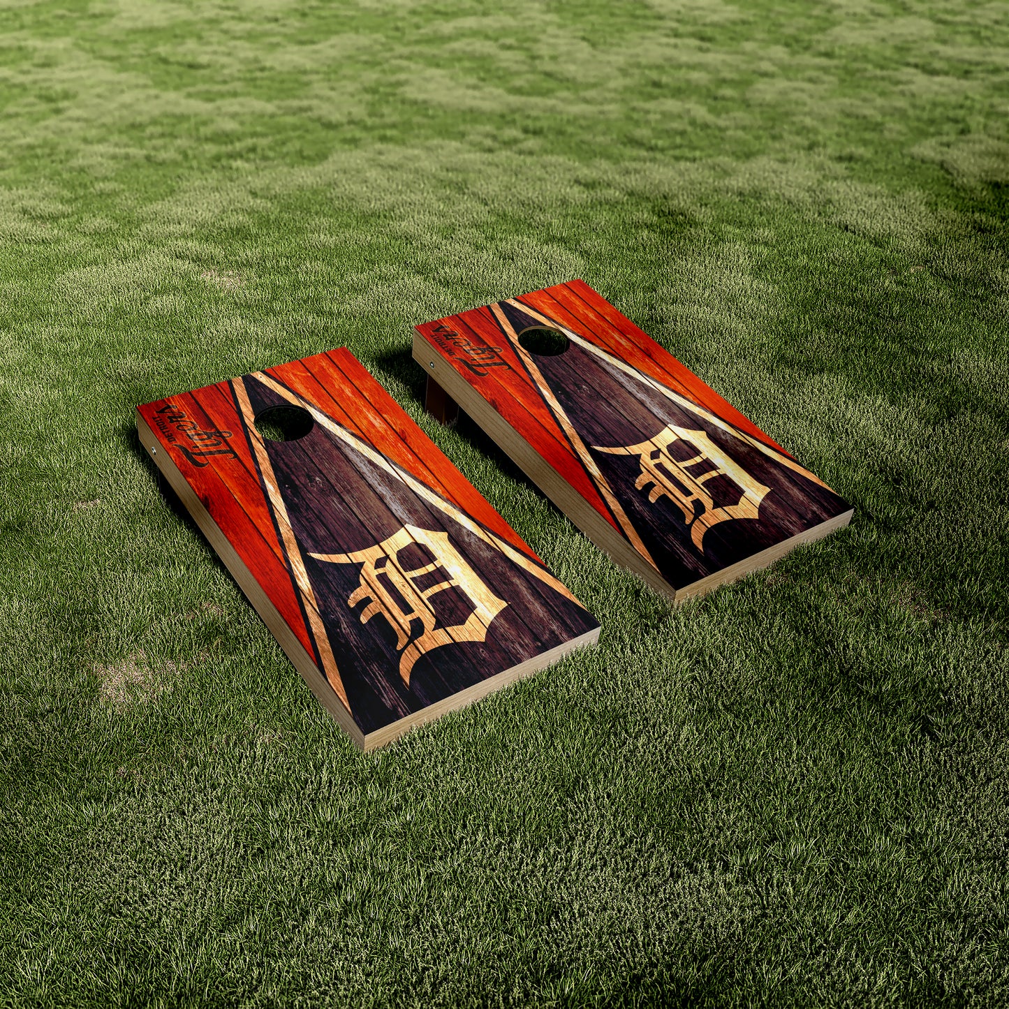 Detroit Tigers Wood Panel Shuffleboard Style Wraps/Skins