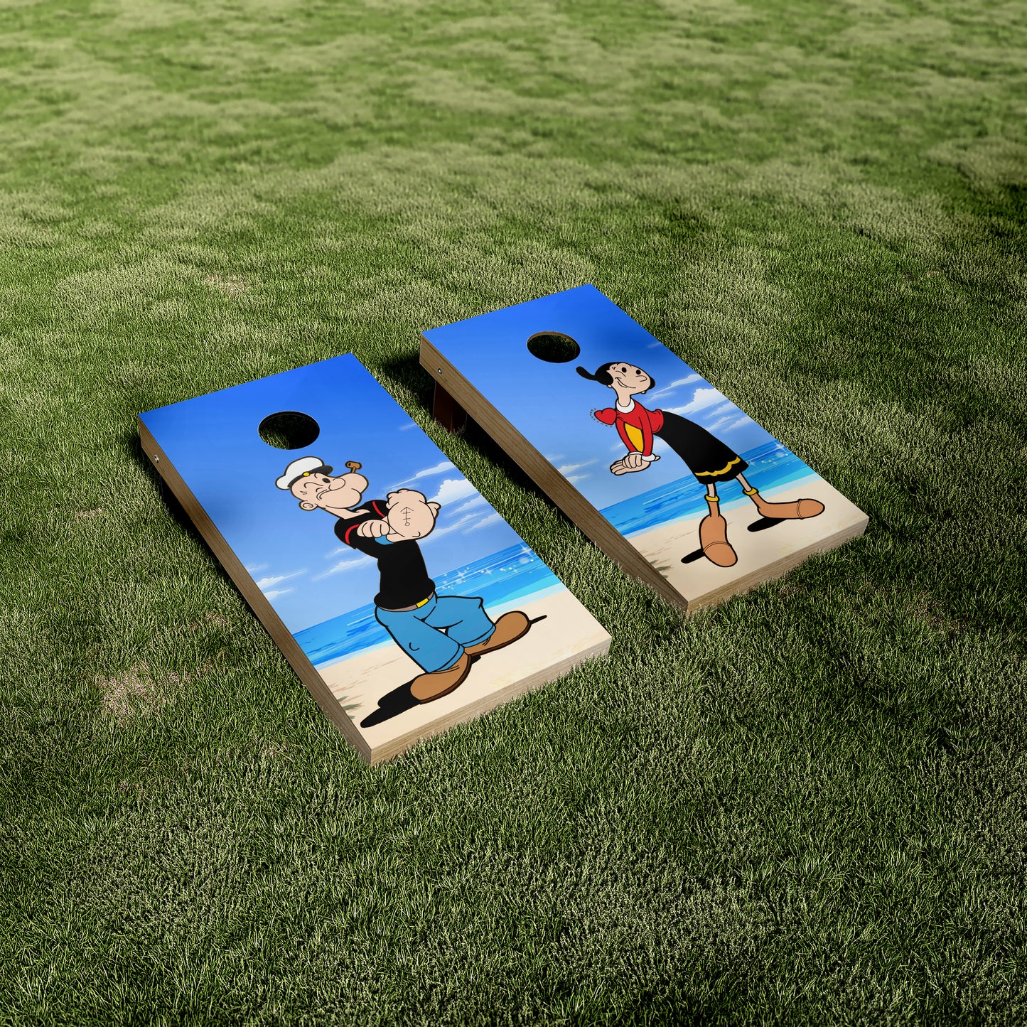 Popeye and Olive Cornhole Vinyl Wraps/Skins