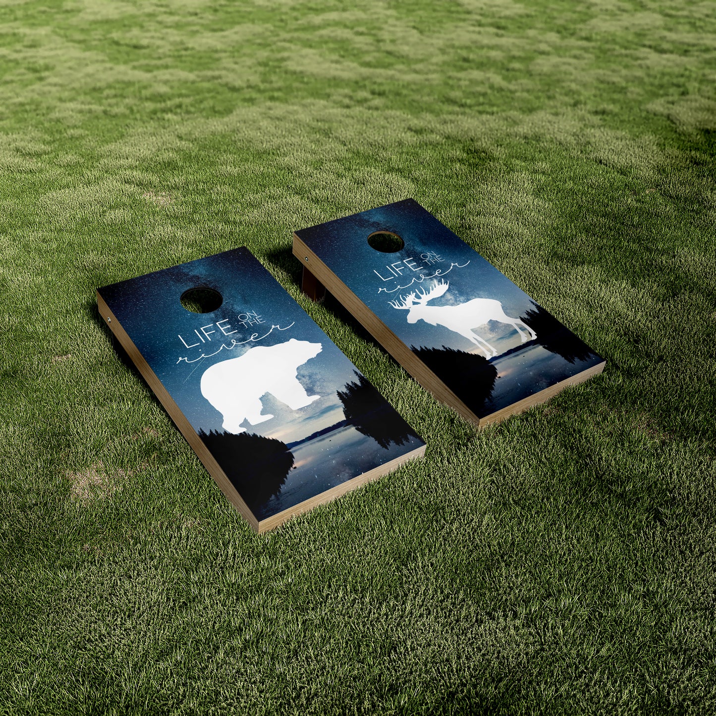 Life on the River Bear and Moose Vinyl Wraps/Skins