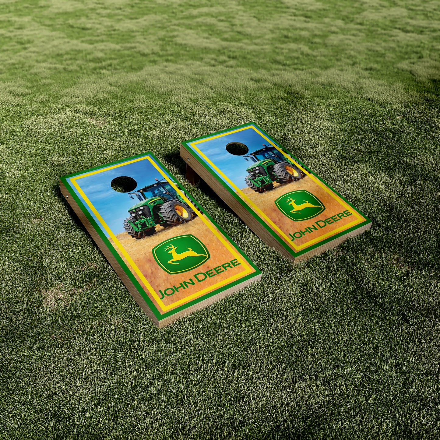 John Deere Tractor Cornhole Wraps/Skins