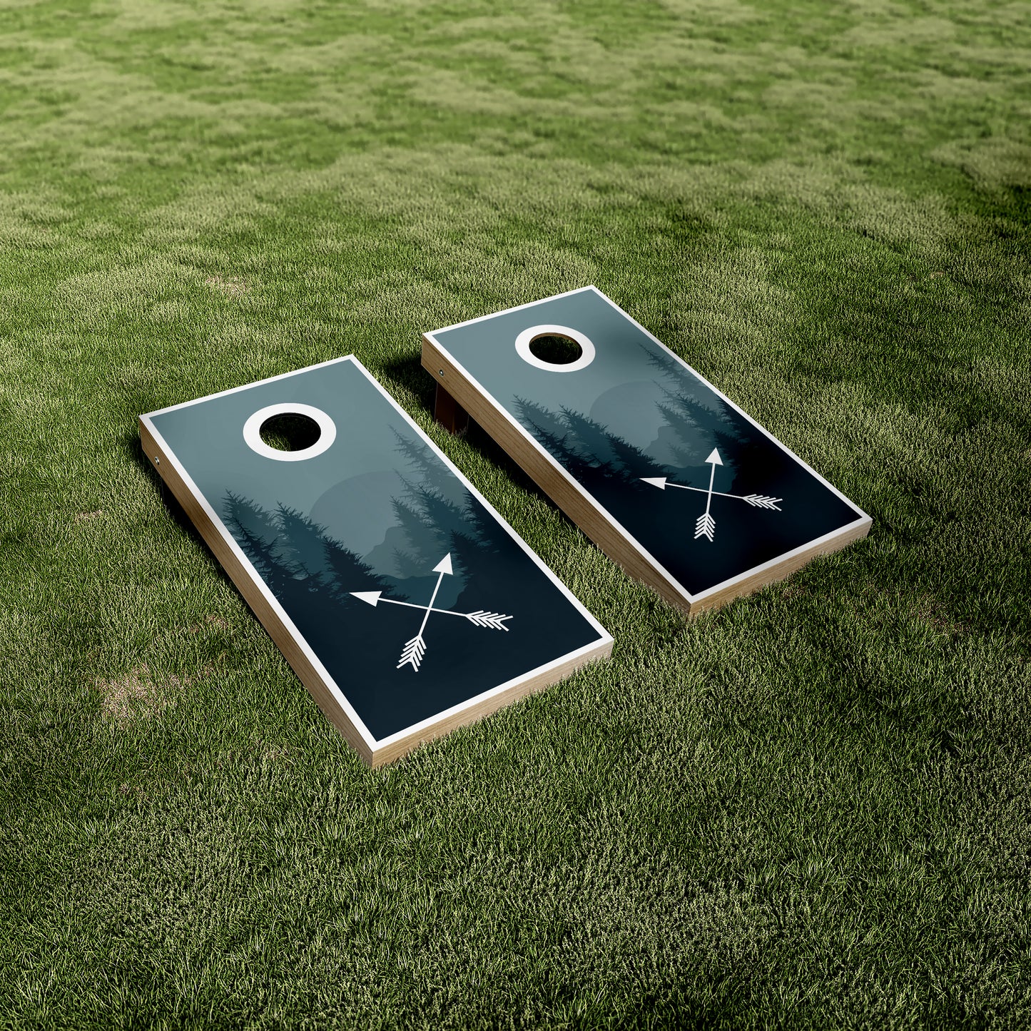 Pine Trees Mountains Cornhole Vinyl Wraps/Skins