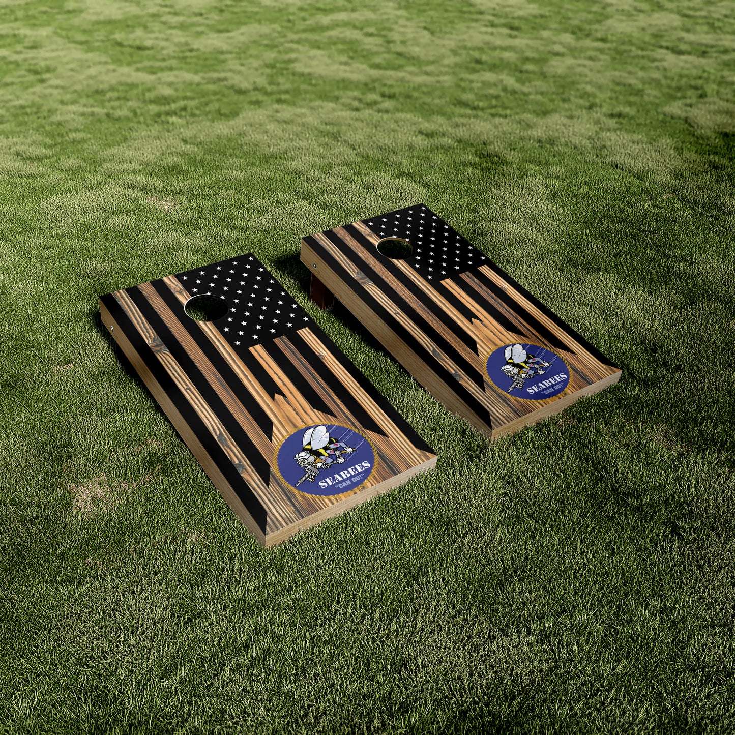 Seabee's Navy American Flag Vinyl Wraps/Skins