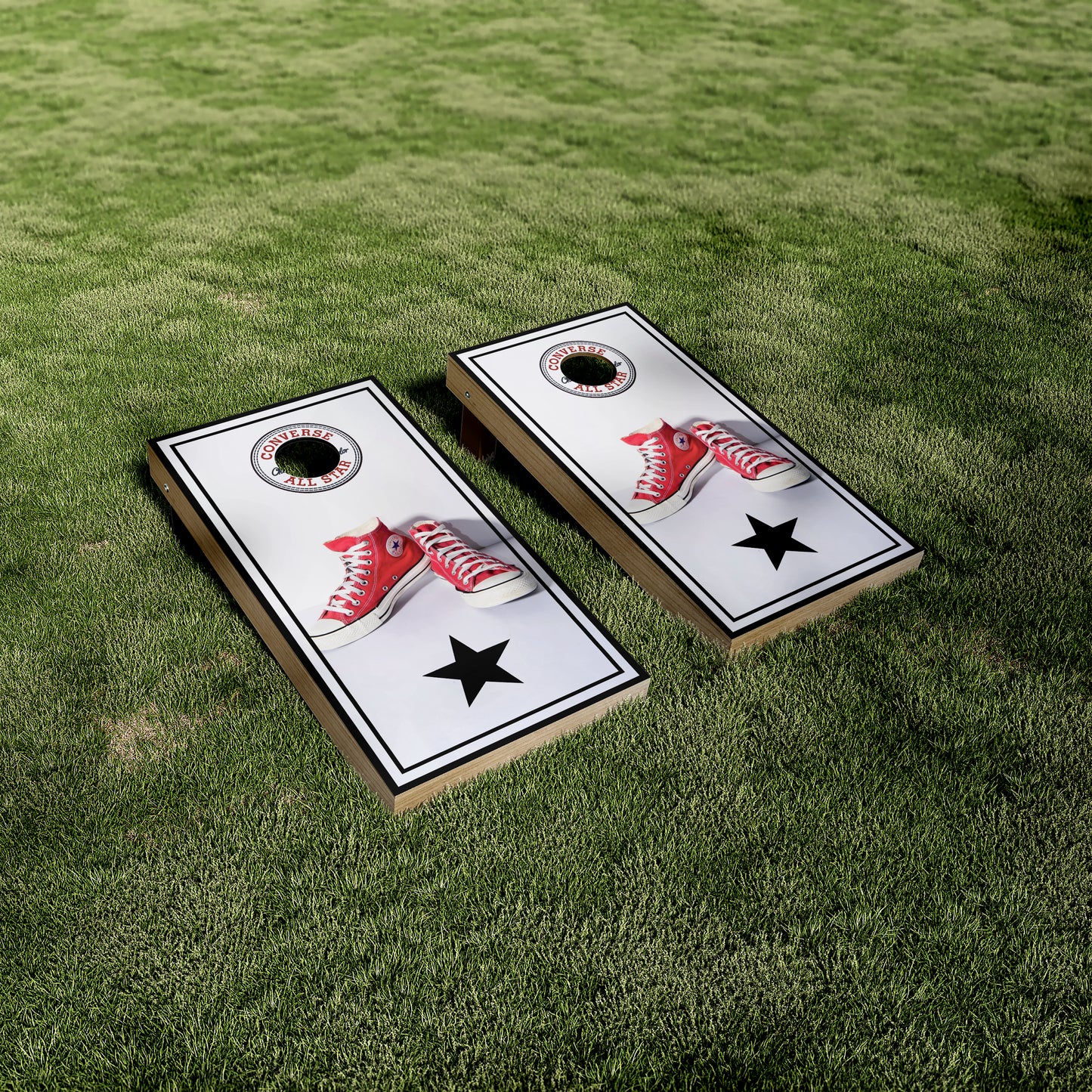 Converse Red Sneakers Cornhole Wraps/Skins