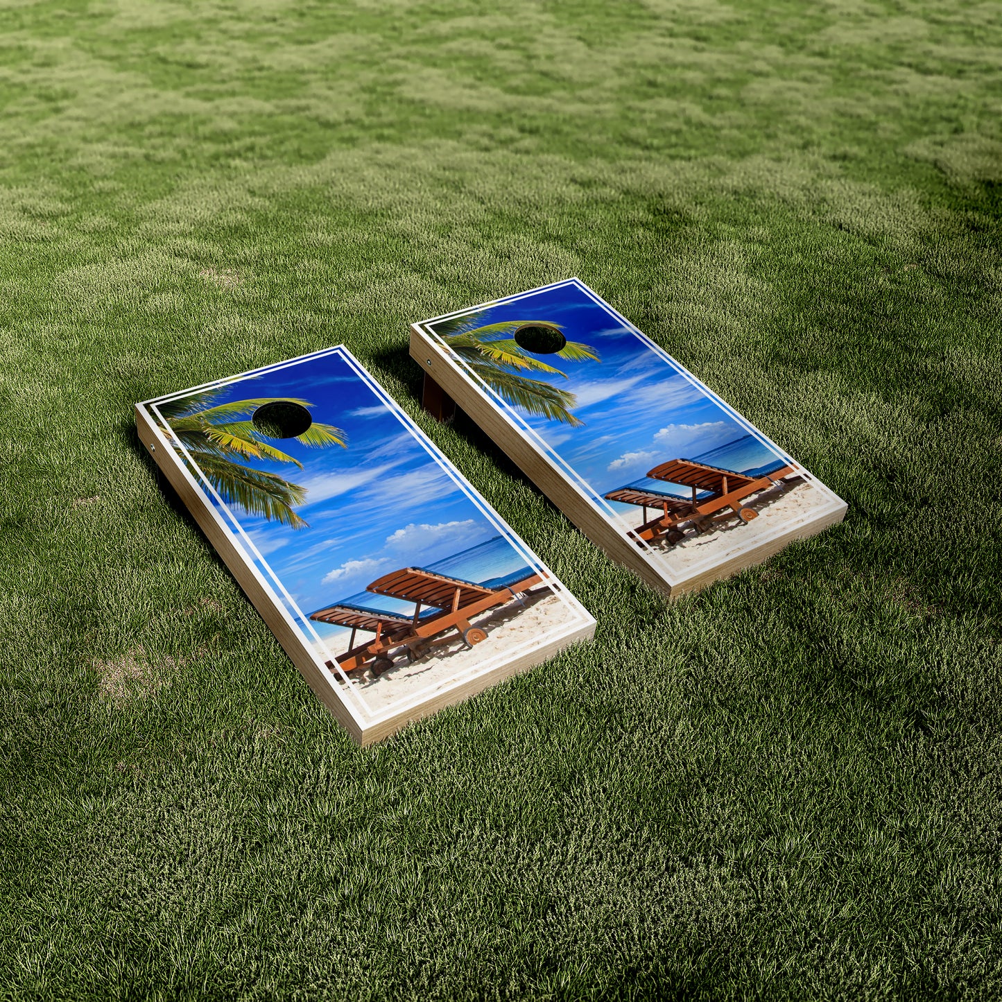 Beach Chairs and Palm Trees Vinyl Wraps/Skins