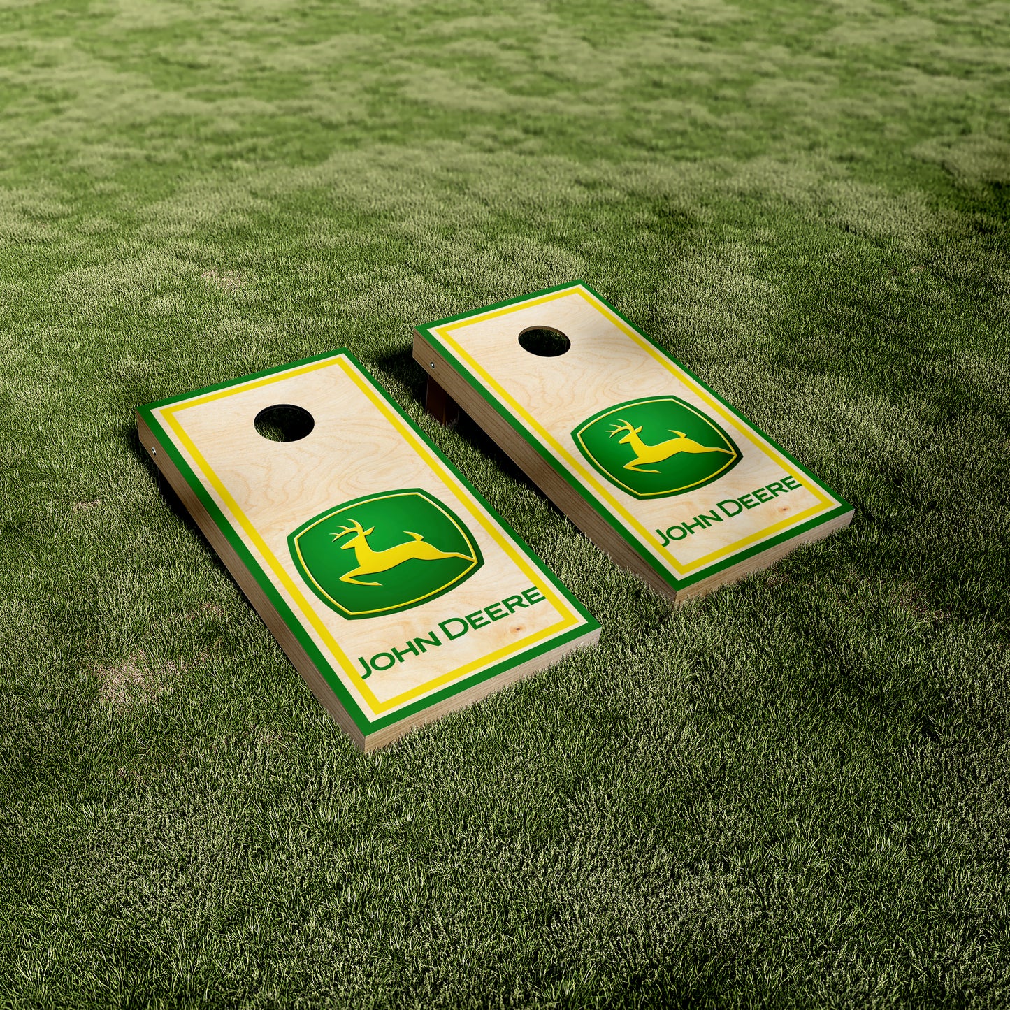 John Deere Logo Cornhole Wraps/Skins