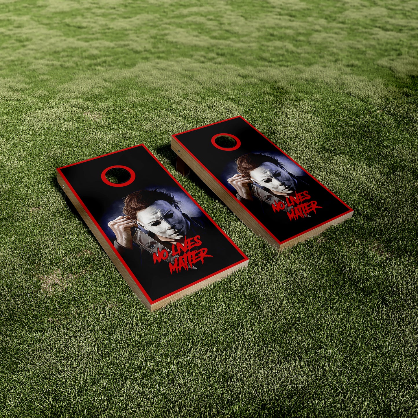 Michael Myers No Lives Matter Cornhole Vinyl Wraps/Skins