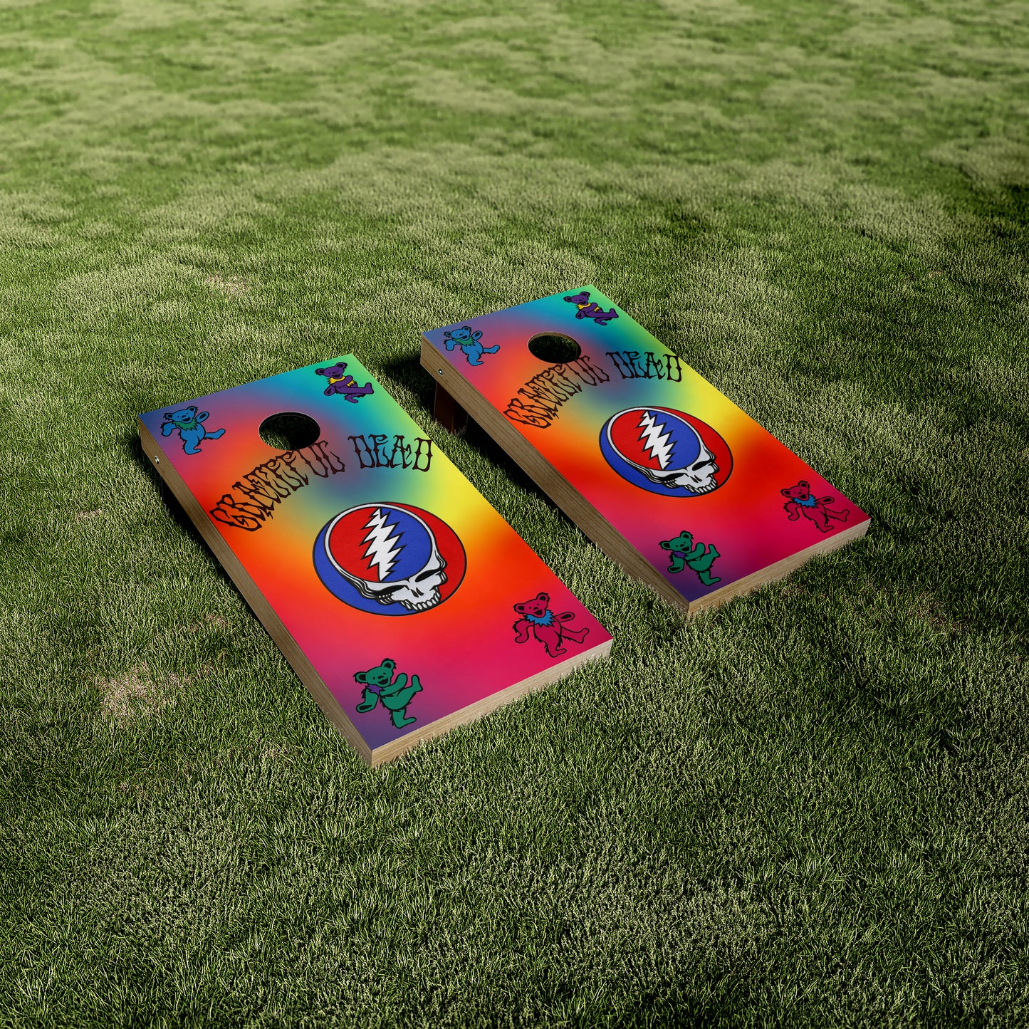 Grateful Dead Tie-Die Cornhole Vinyl Wraps/Skins
