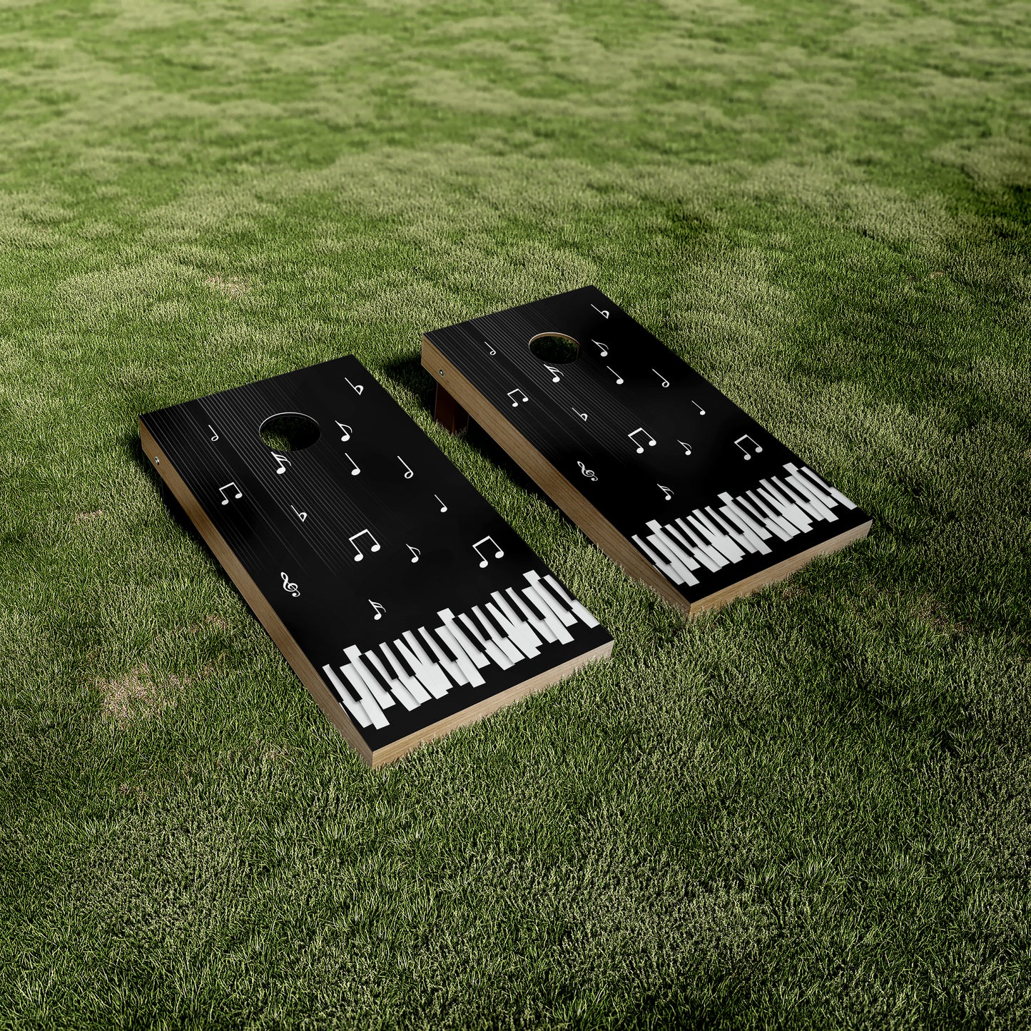Piano Music Symbols Cornhole Vinyl Wraps/Skins
