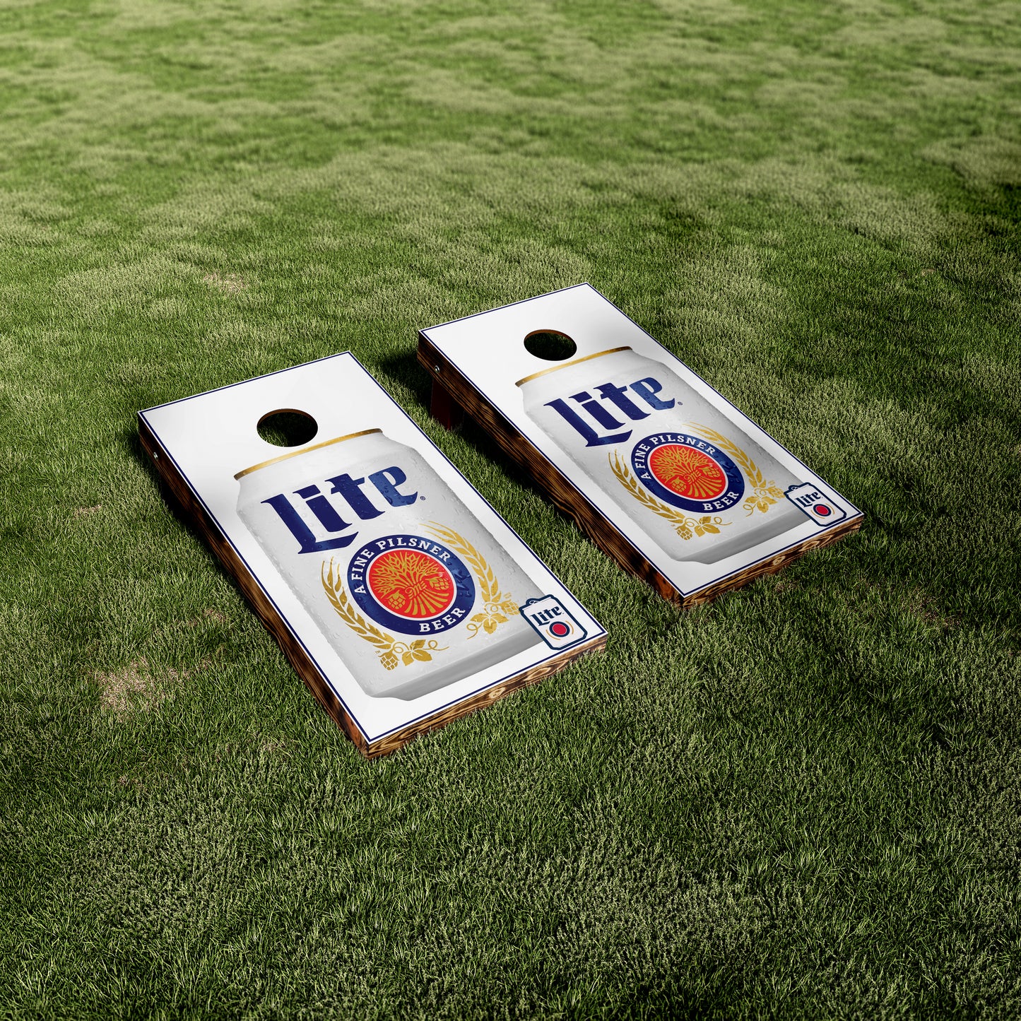 Miller Lite Logo Cornhole Wraps/Skins
