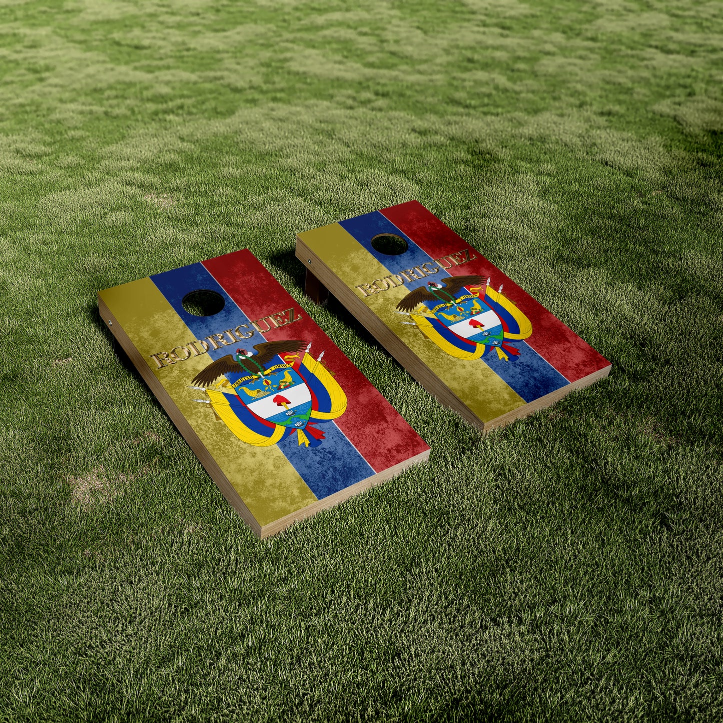 Colombian Flag Cornhole Vinyl Wraps/Skins