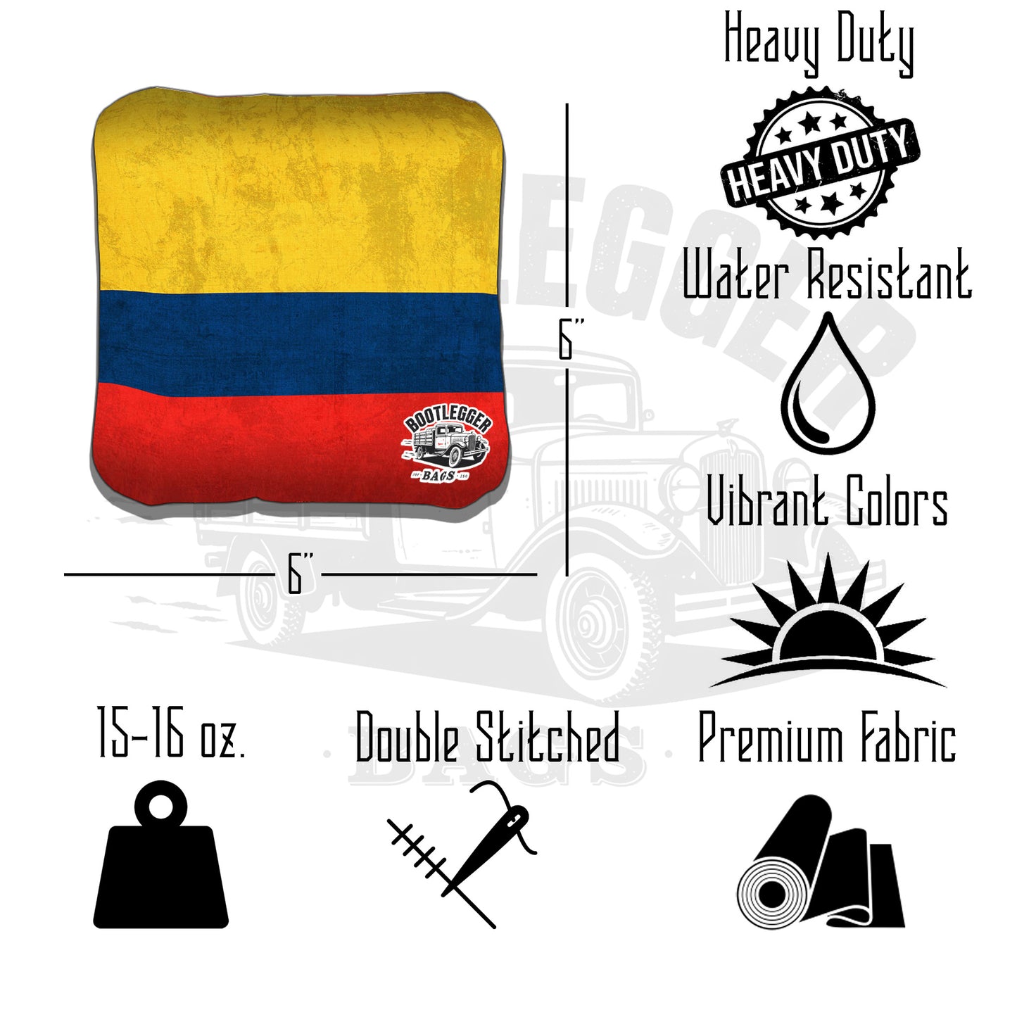 Columbian Flag Cornhole Bags