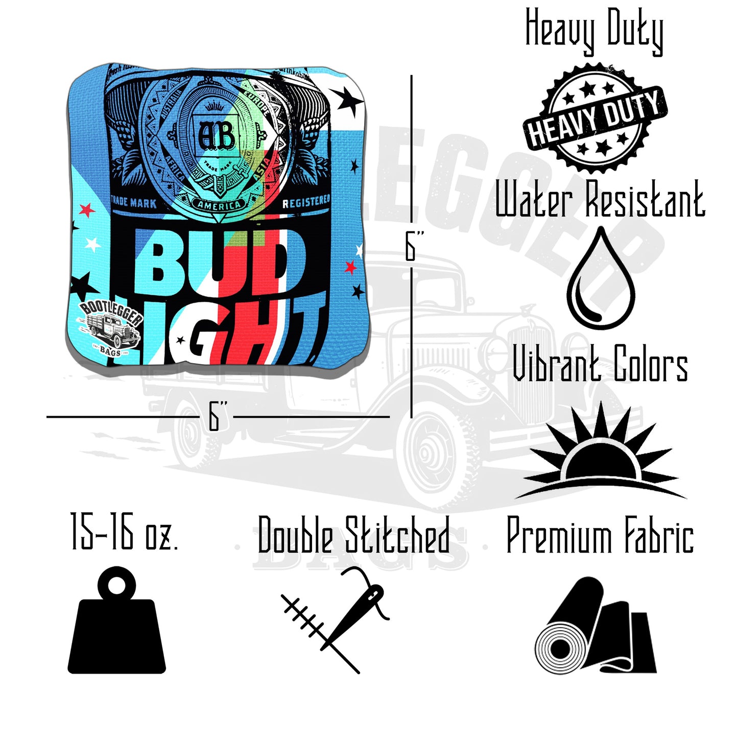 Bud Light Fan Art Cornhole Bags