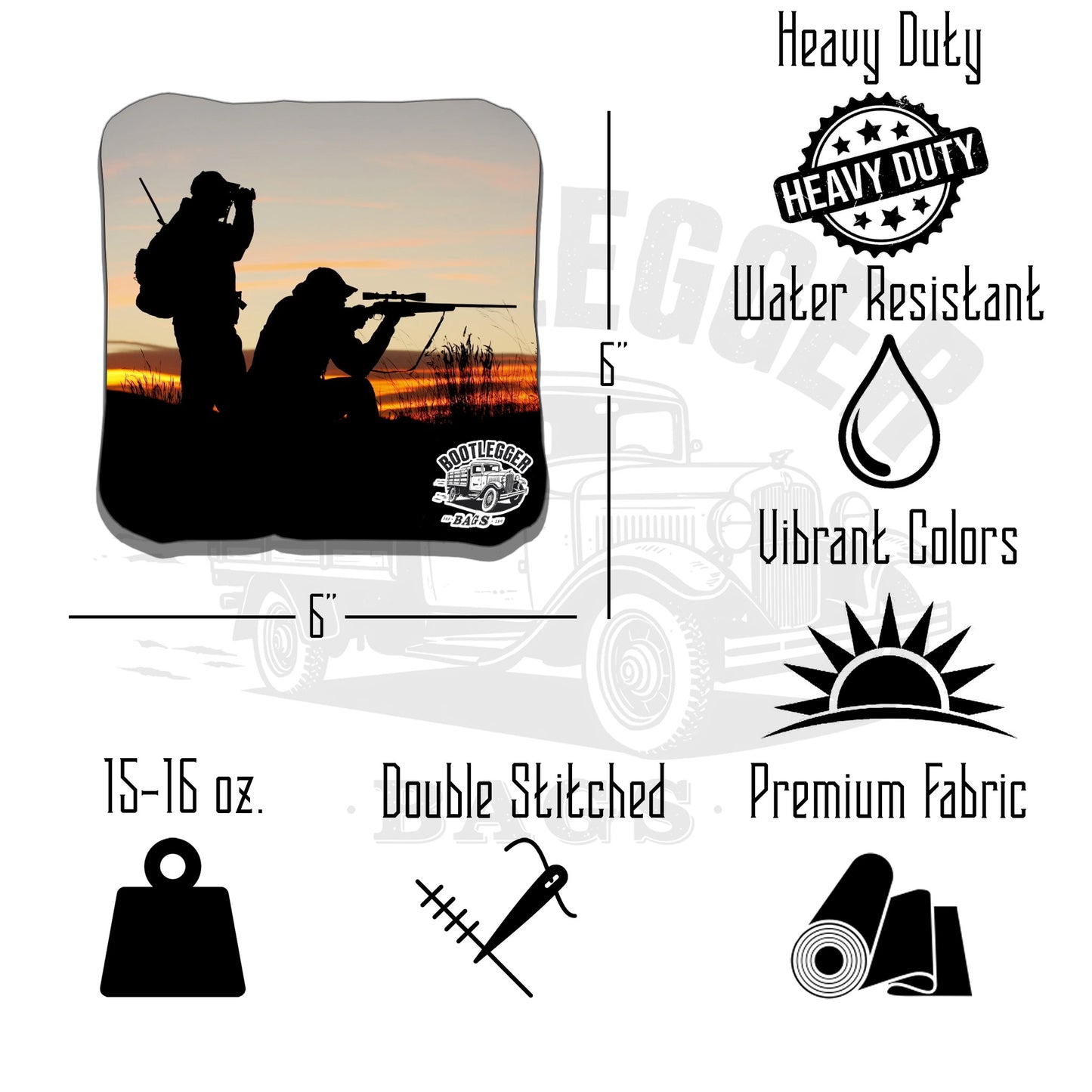 Hunting Rifle and Bow Cornhole Bags