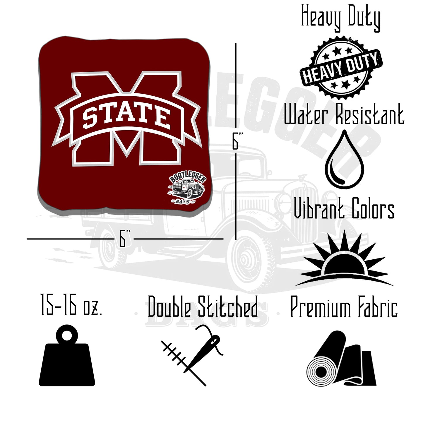 Mississippi Bulldogs Cornhole Bags