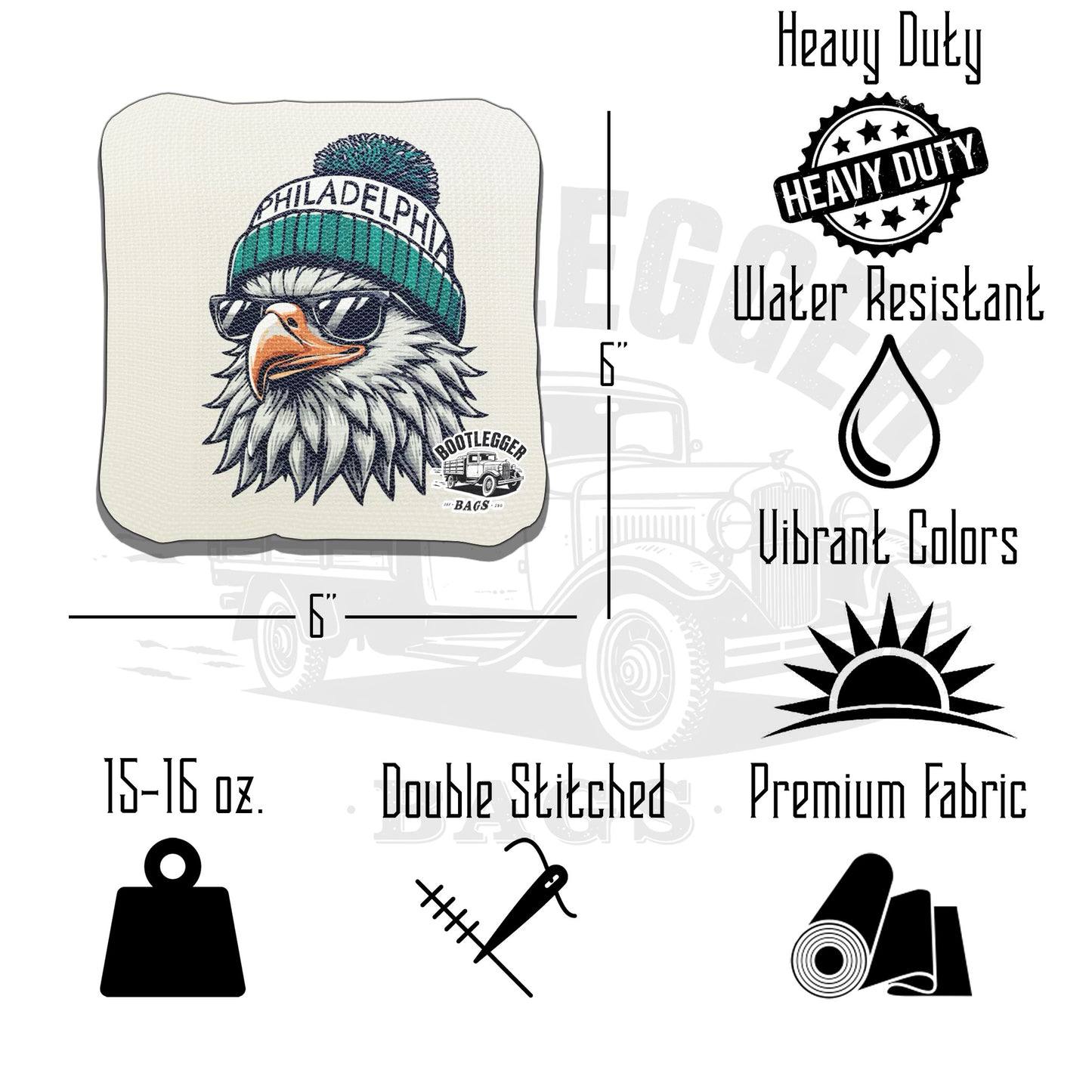 Philadelphia Eagles Fan Art Cornhole Bags