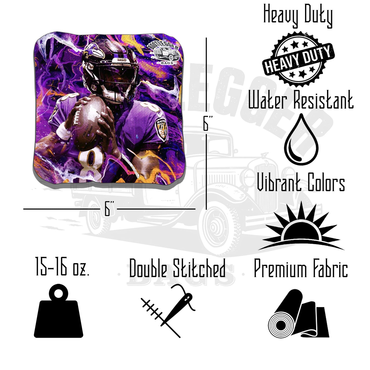 Baltimore Ravens Fan Art cornhole Bags