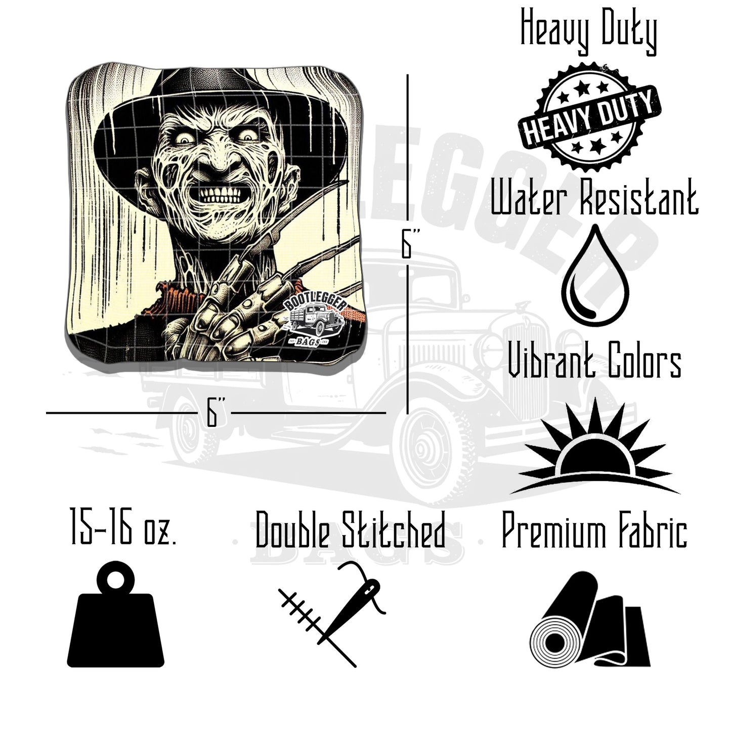 Freddy Kruger Fan Art Cornhole Bags