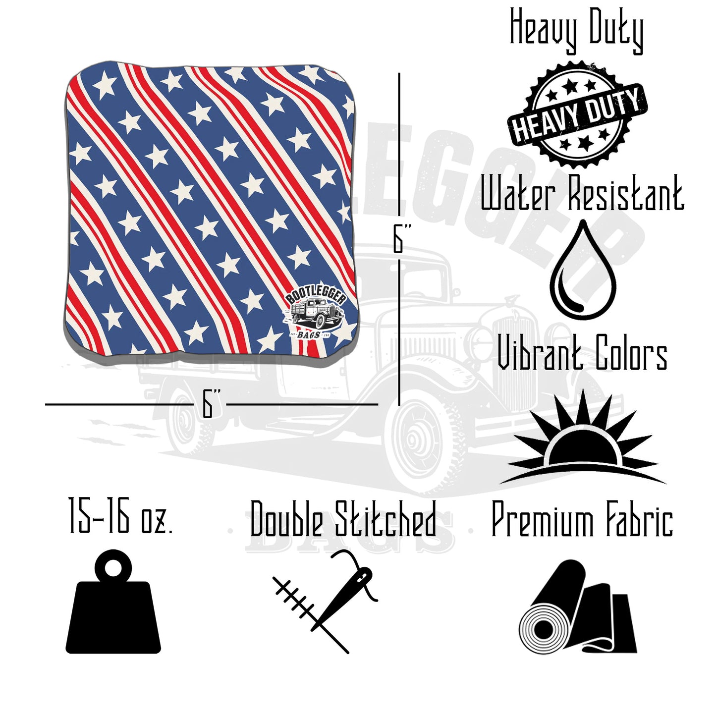 Stars and Stripes American Flag Cornhole Bags