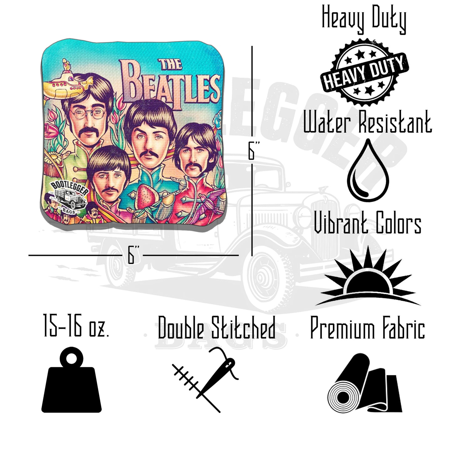 The Beatles Fan Art Cornhole Bags