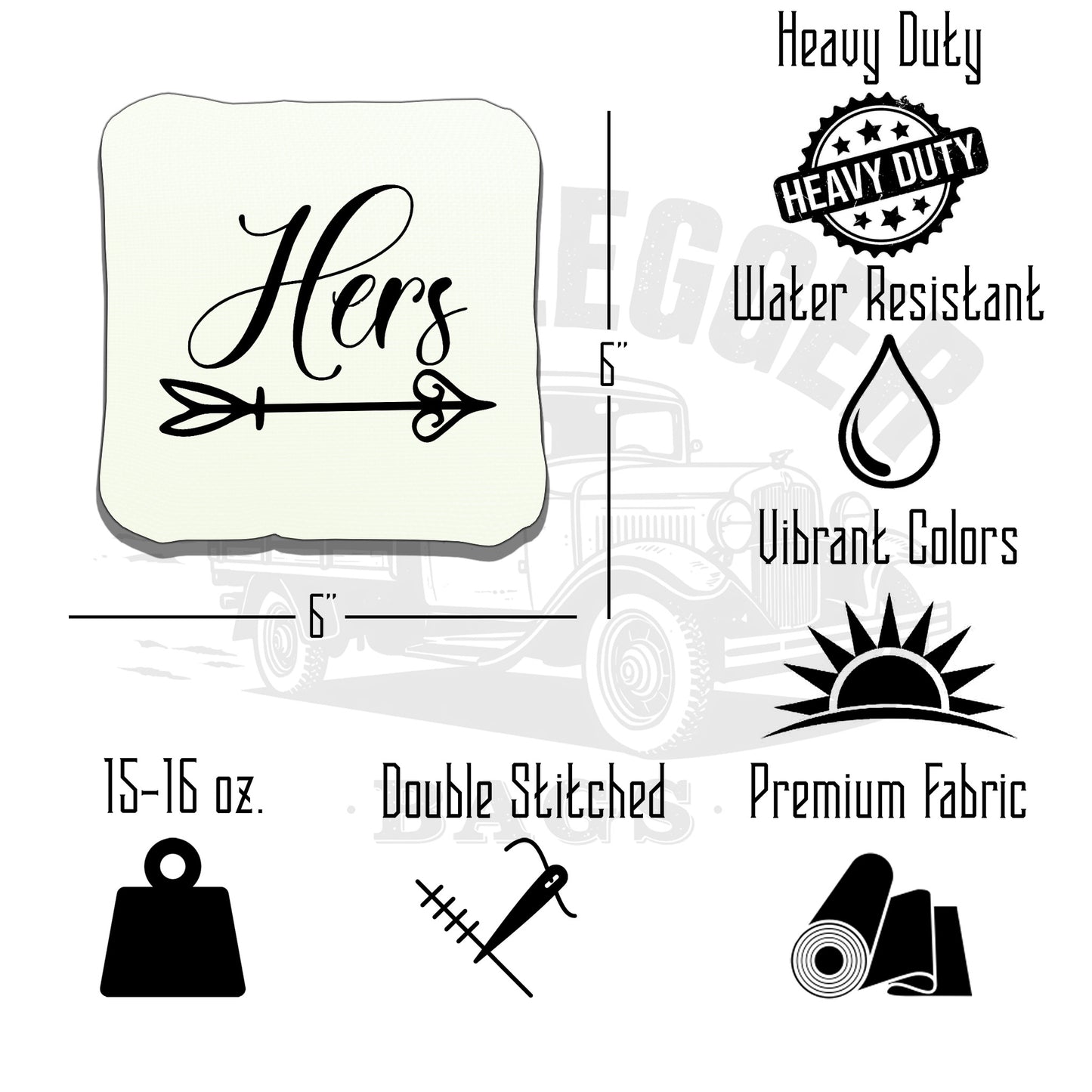 His and Hers Arrow Wedding Cornhole Bags