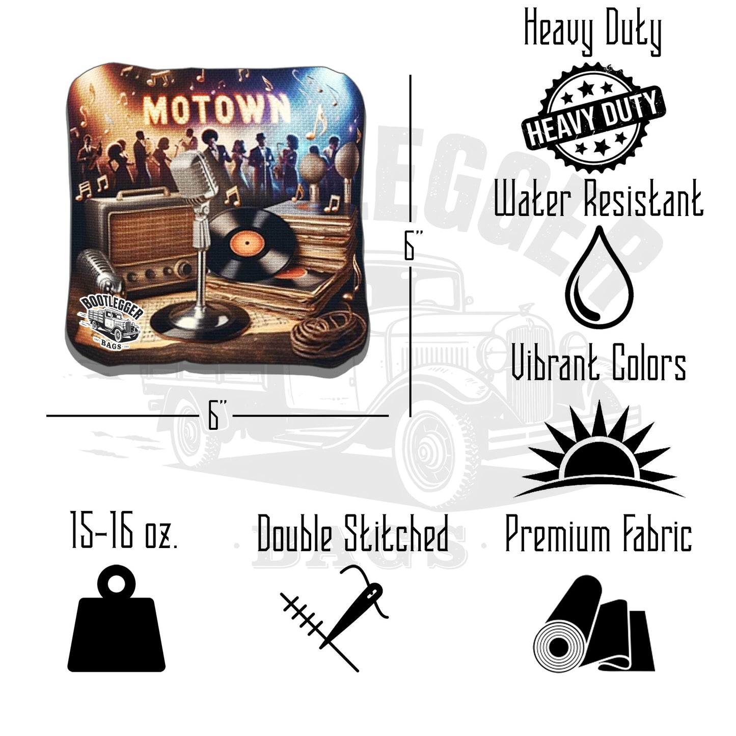 Motown Themed Cornhole Bags