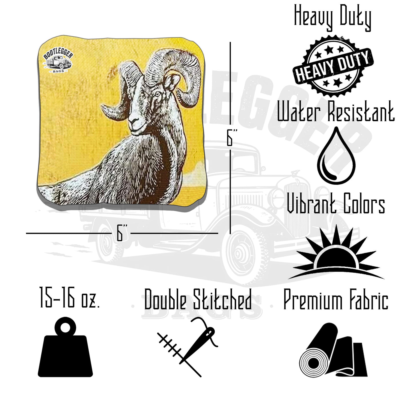 Shiner Bock Beer Fan Art Cornhole Bags