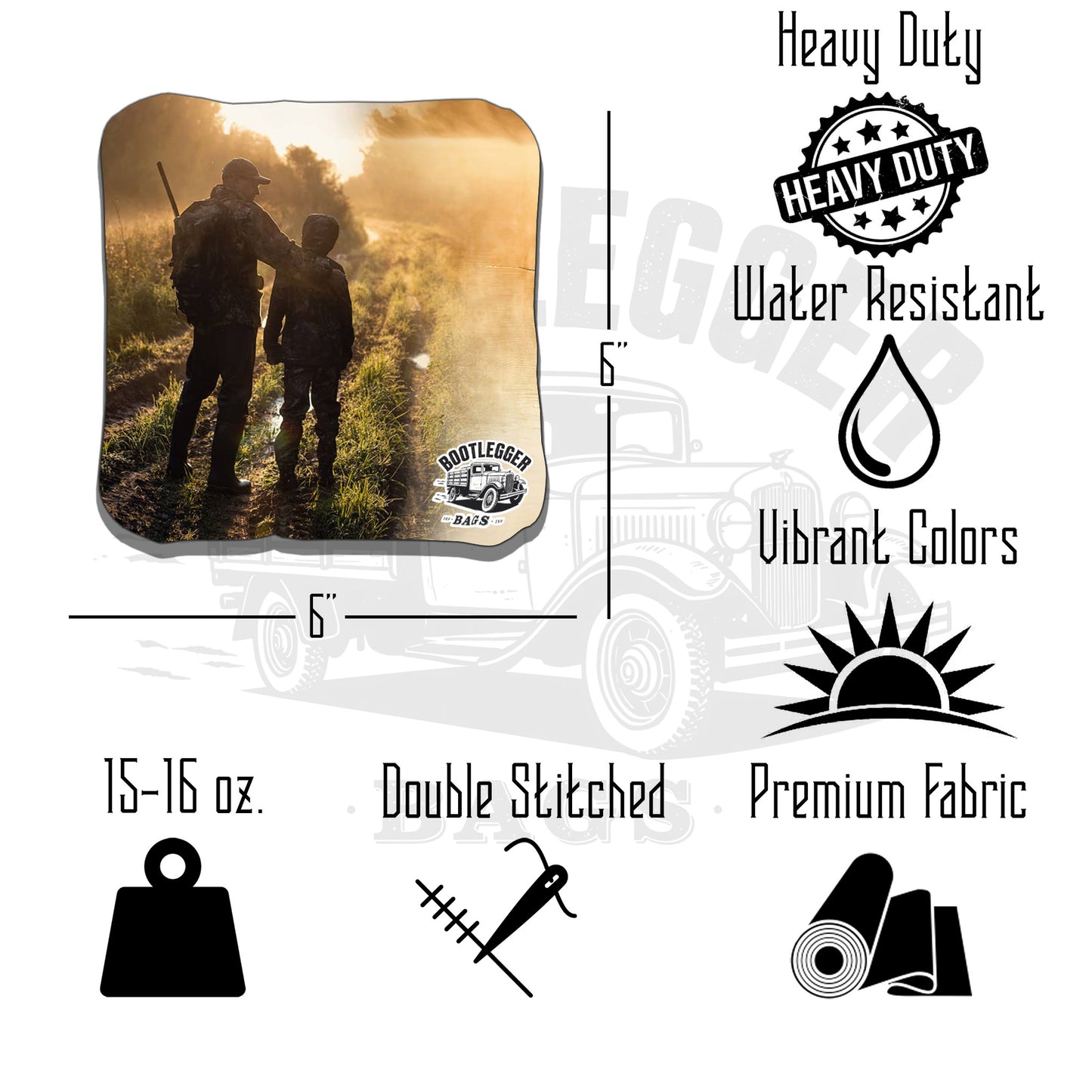 Hunting and Buck Sillouette Cornhole Bags