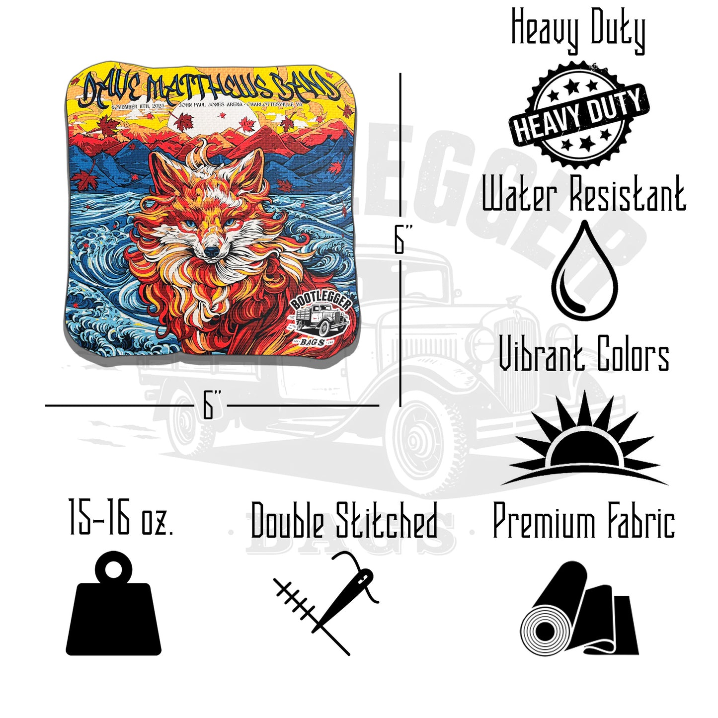 Dave Matthews Band Fan Art Cornhole Bags