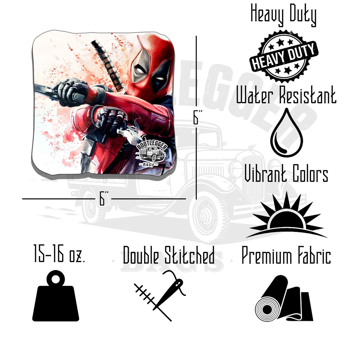 Deadpool Fan Art Cornhole Bags