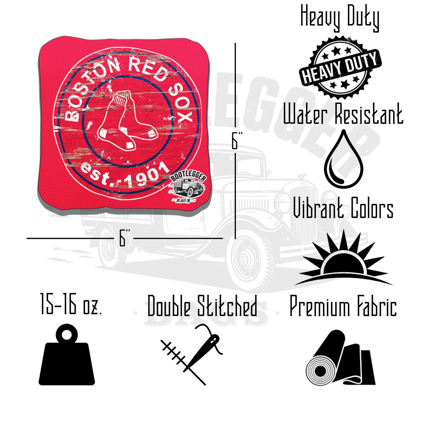 Boston Red Sox Fan Art Cornhole Bags