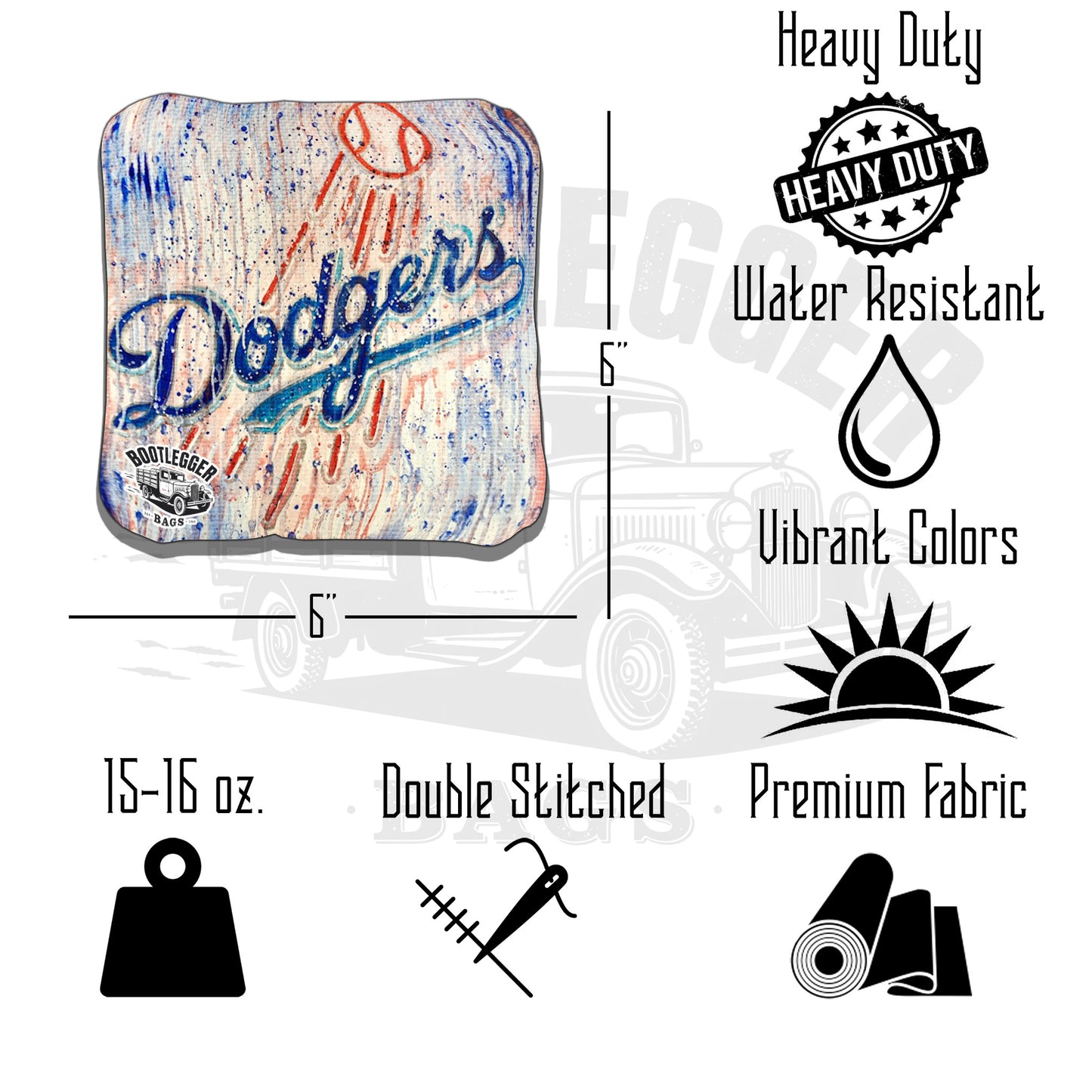 LA Dodgers Fan Art Cornhole Bags