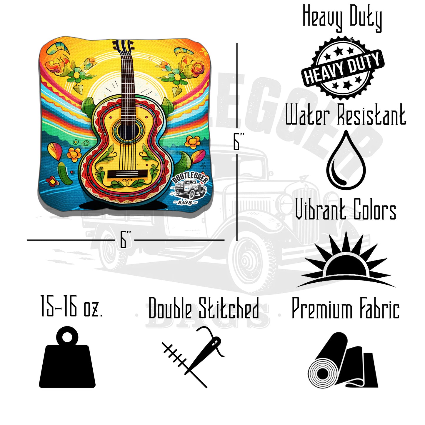 Guitar Cornhole Bags