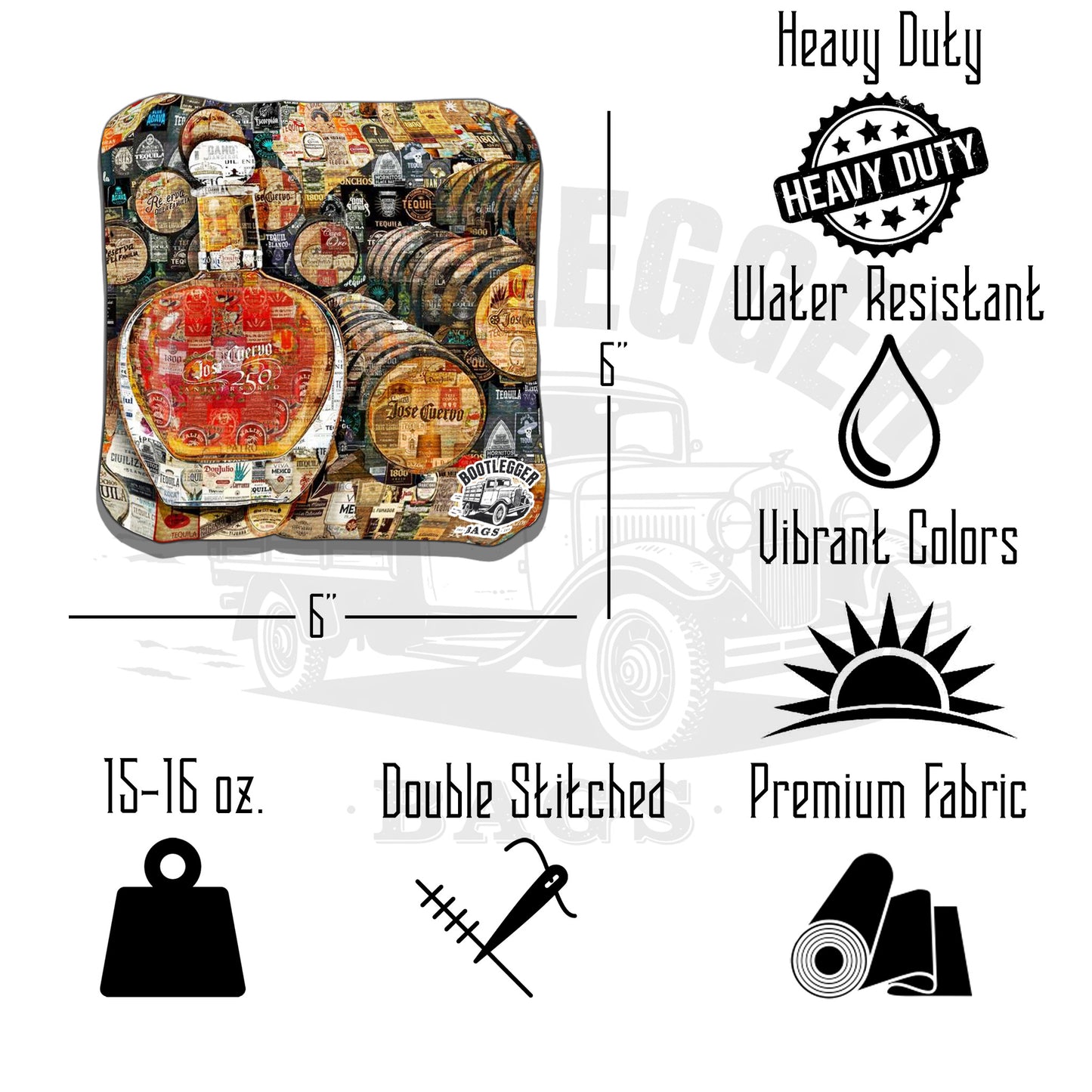 Jose Cuervo Fan Art Cornhole Bags