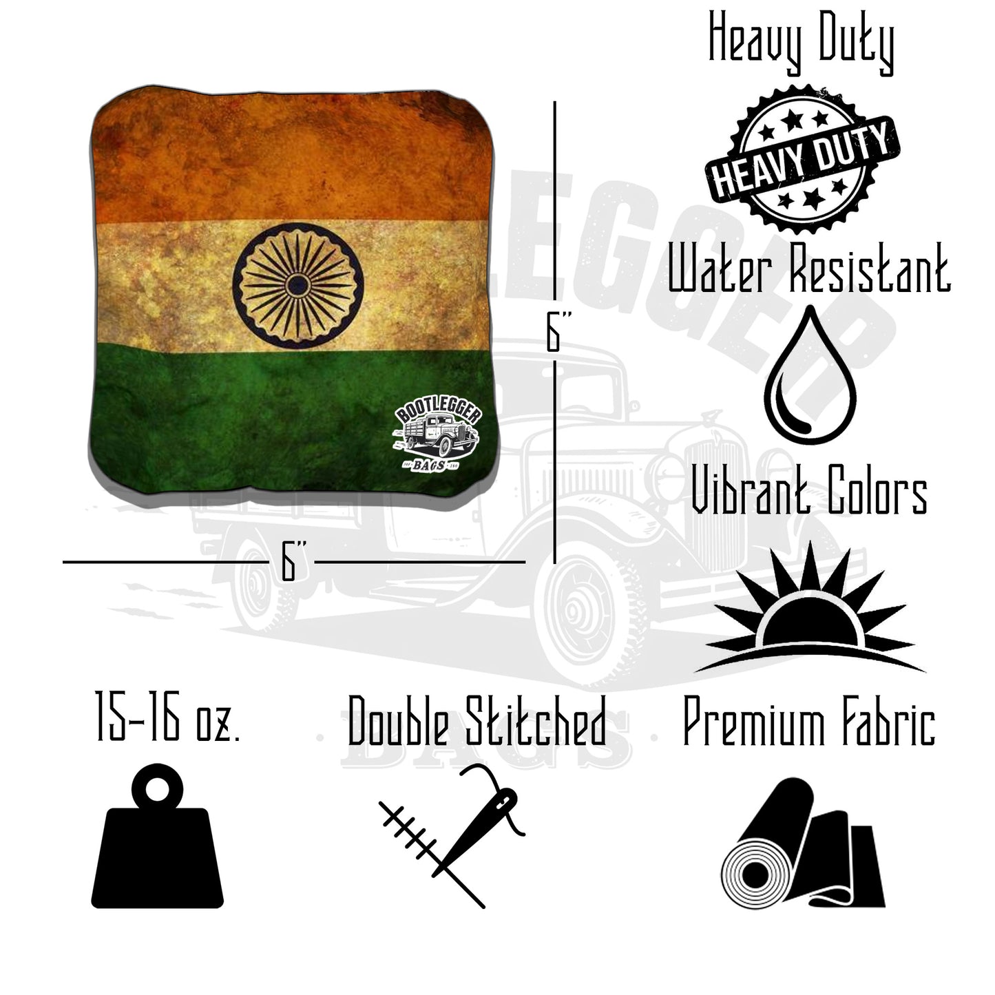 Indian Flag Cornhole Bags