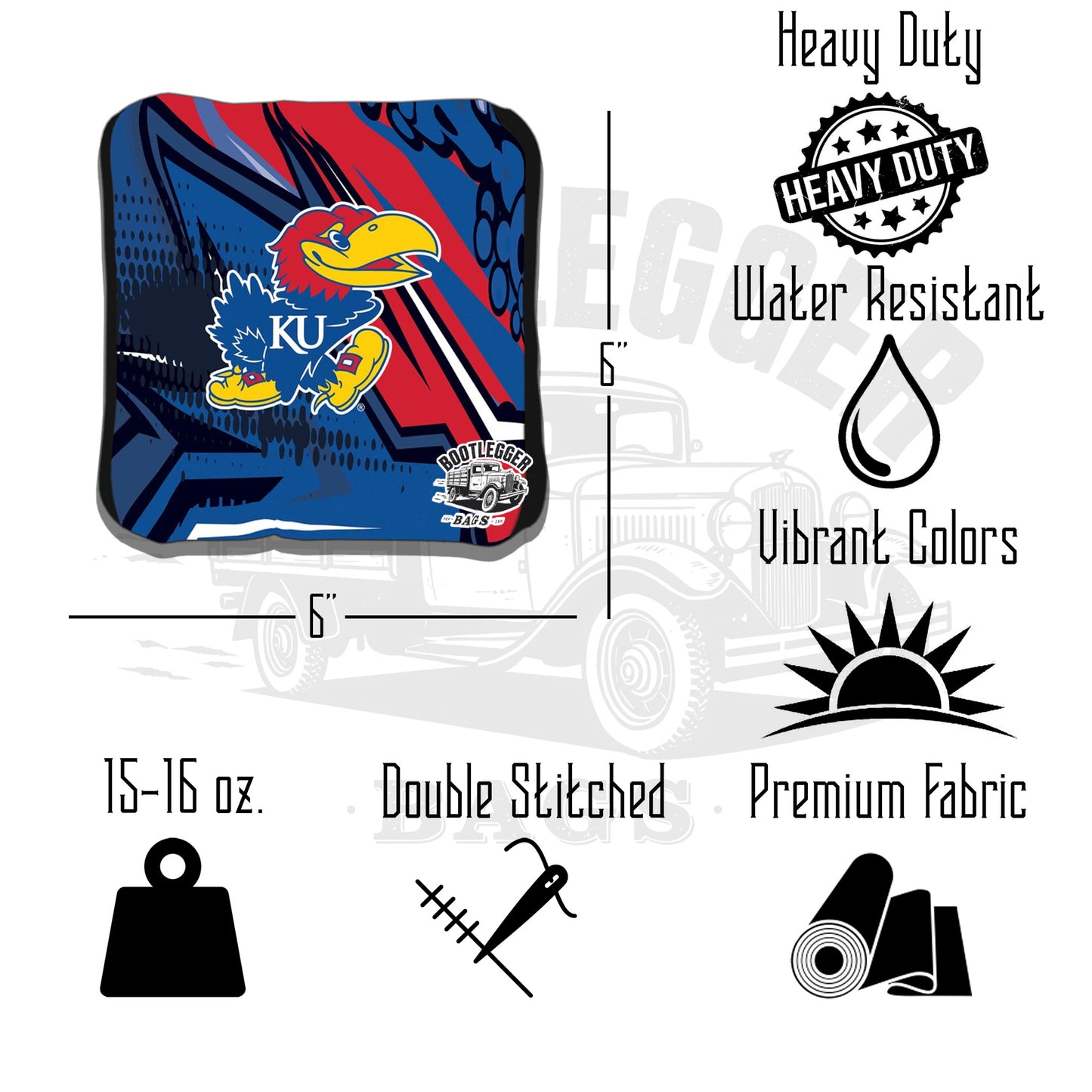 Kansas Jayhawks Cornhole Bags
