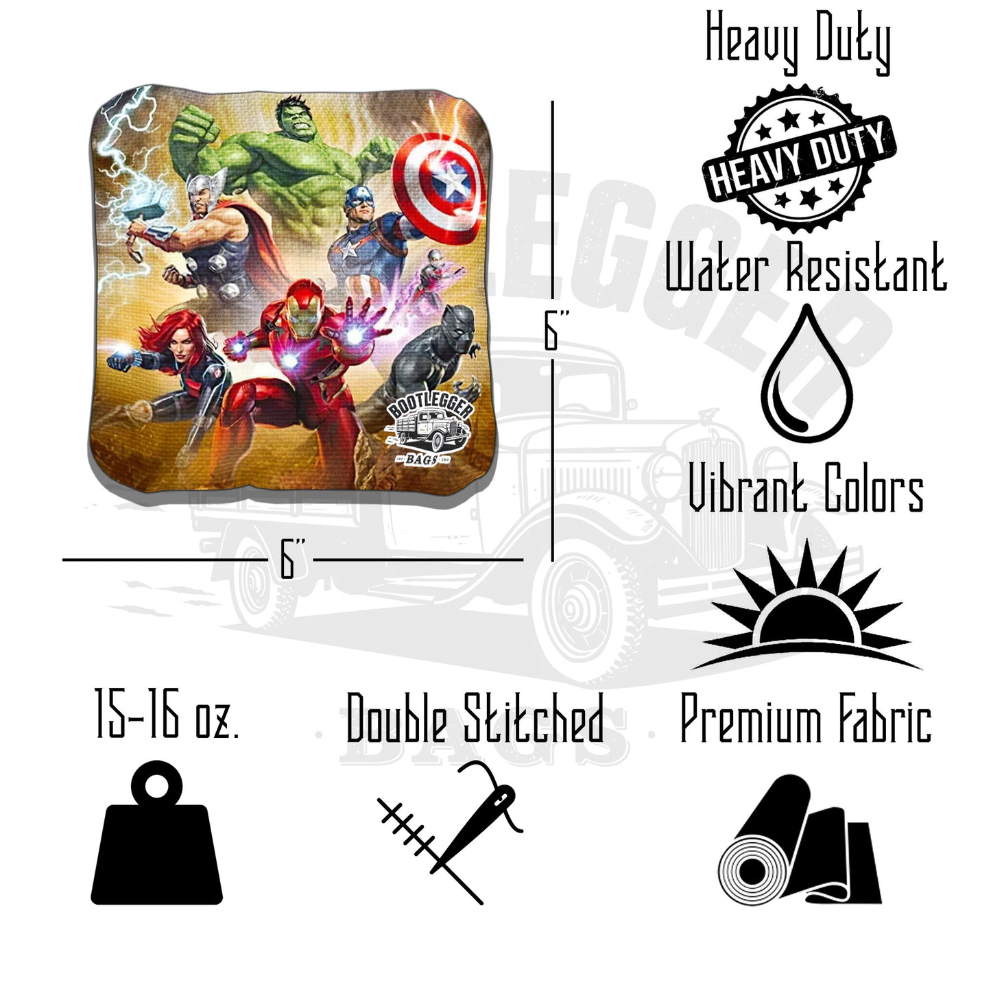 Avengers Fan Art Cornhole Bags