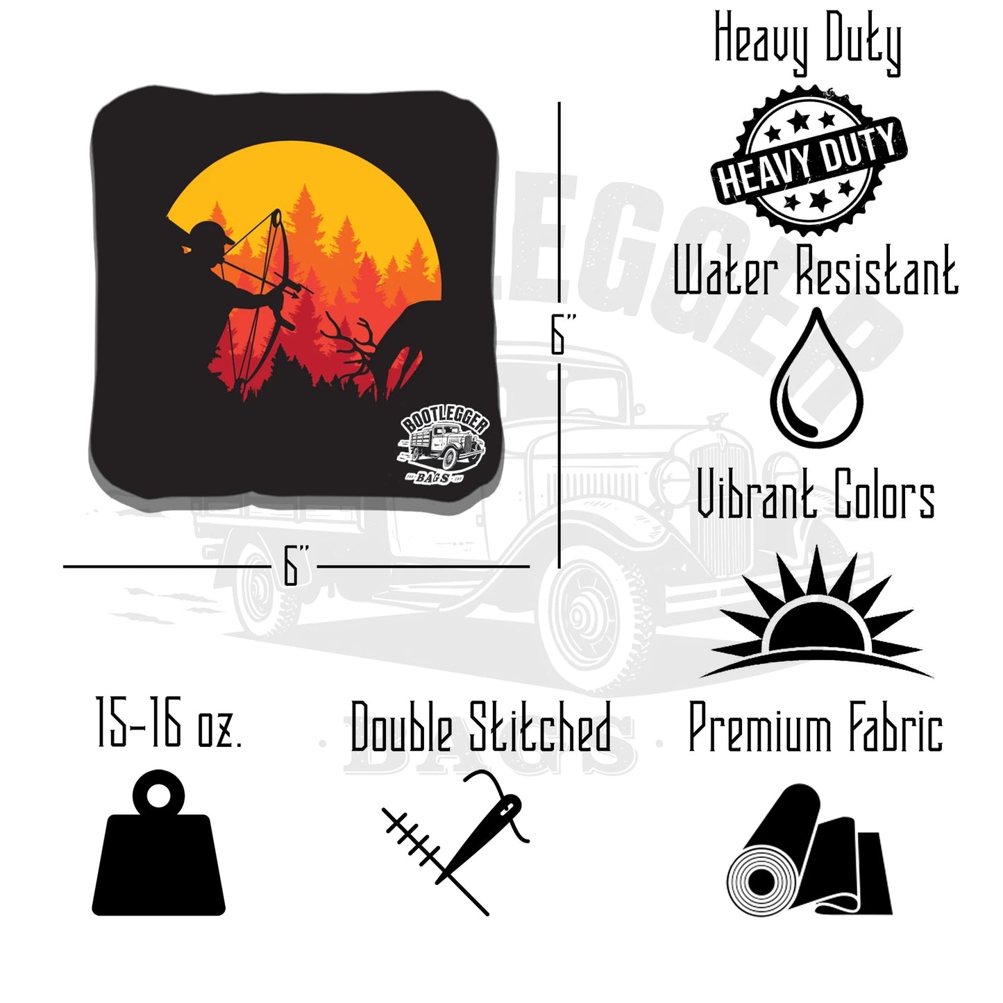 Bow Hunting Deer Cornhole Bags