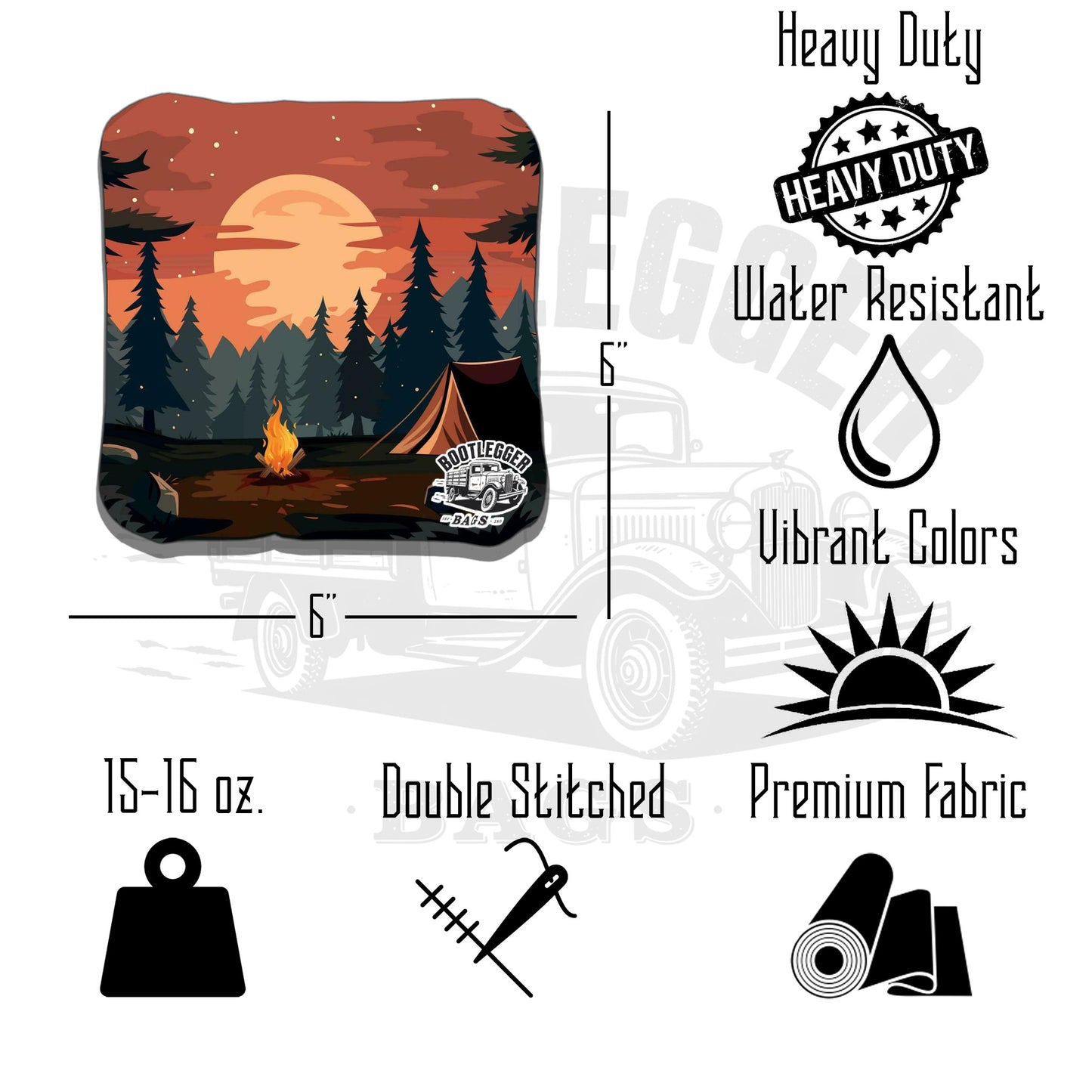 Camping Watercolor Cornhole Bags