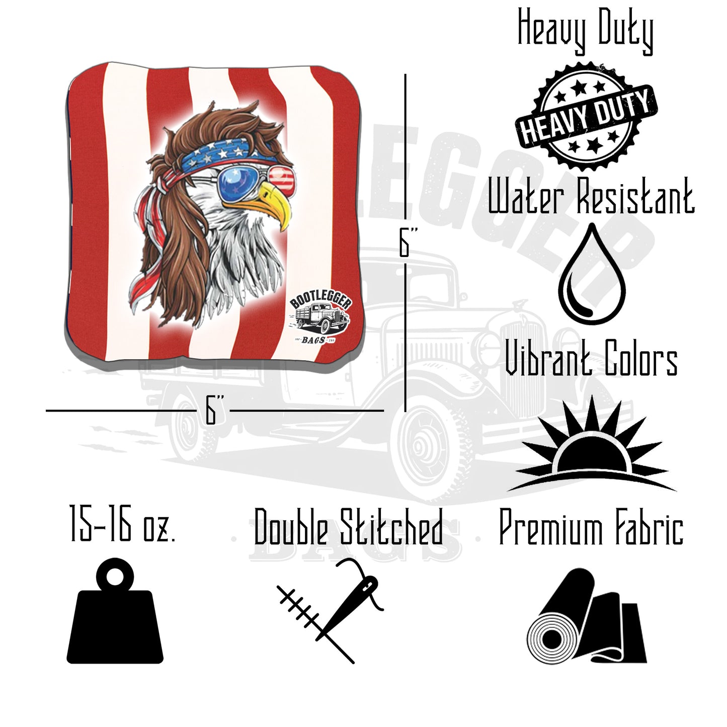 Hillbilly Merica Eagle Cornhole Bags