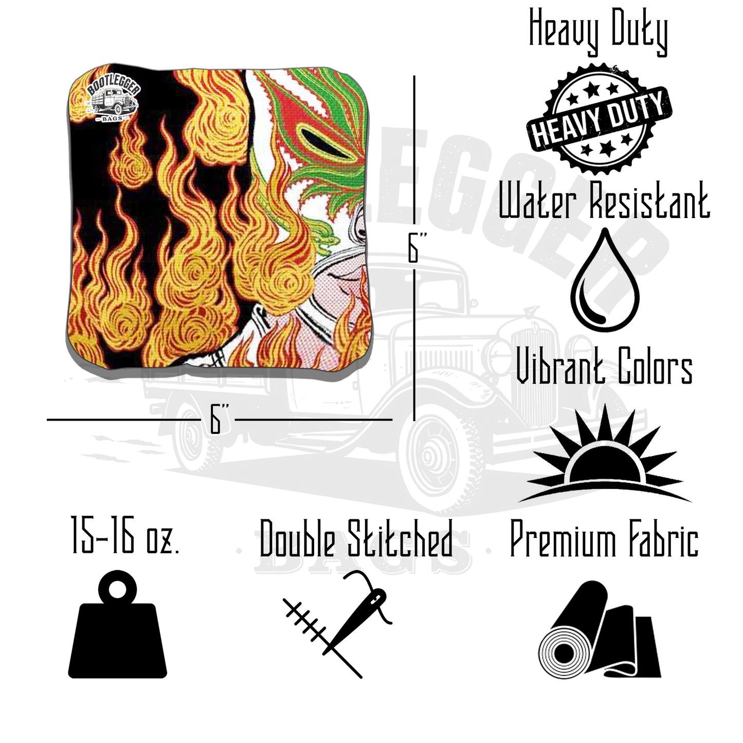 1800 Tequila Fan Art Cornhole Bags