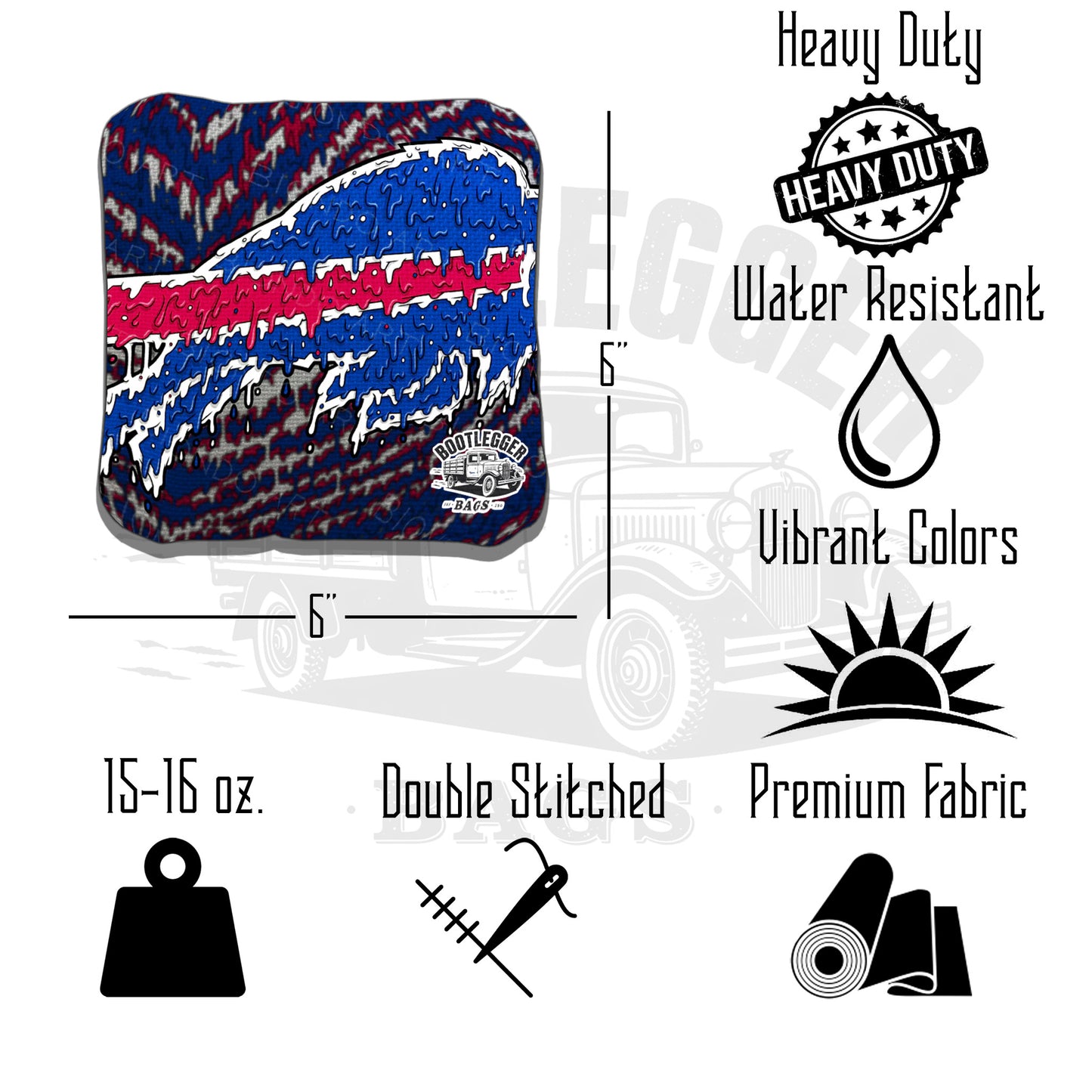 Buffalo Bills Fan Art Cornhole Bags