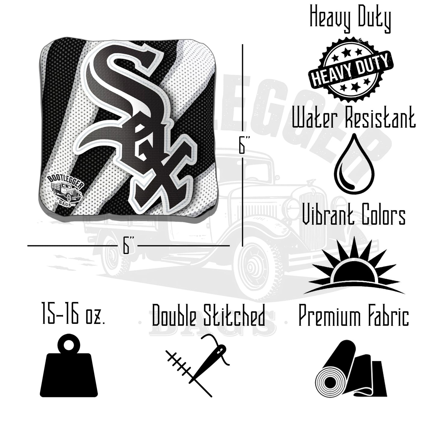 Chicago White Sox Fan Art Cornhole Bags
