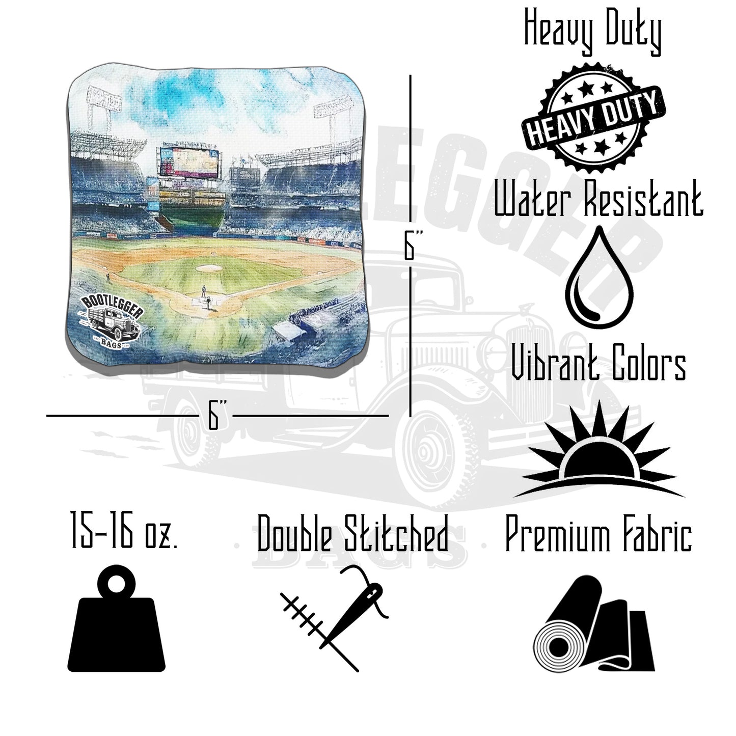 New York Yankees Fan Art Cornhole Bags
