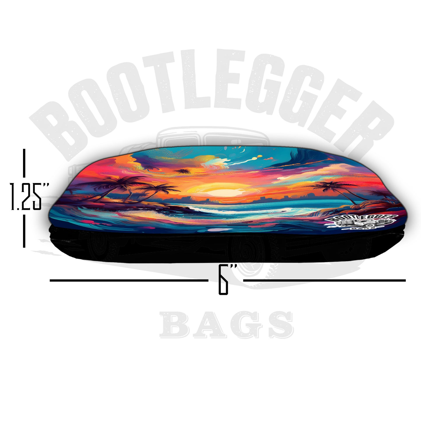 Sunset Island Paradise Watercolor Cornhole Bags