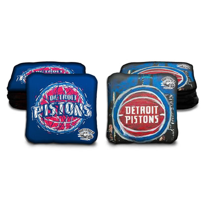 Detroit Pistons Fan Art Cornhole Bags