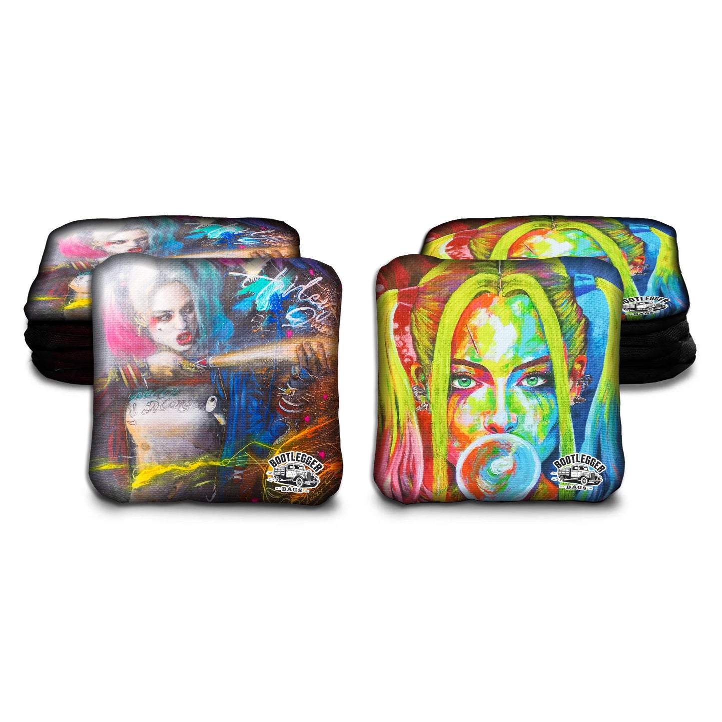 Harley Quinn Fan Art Cornhole Bags
