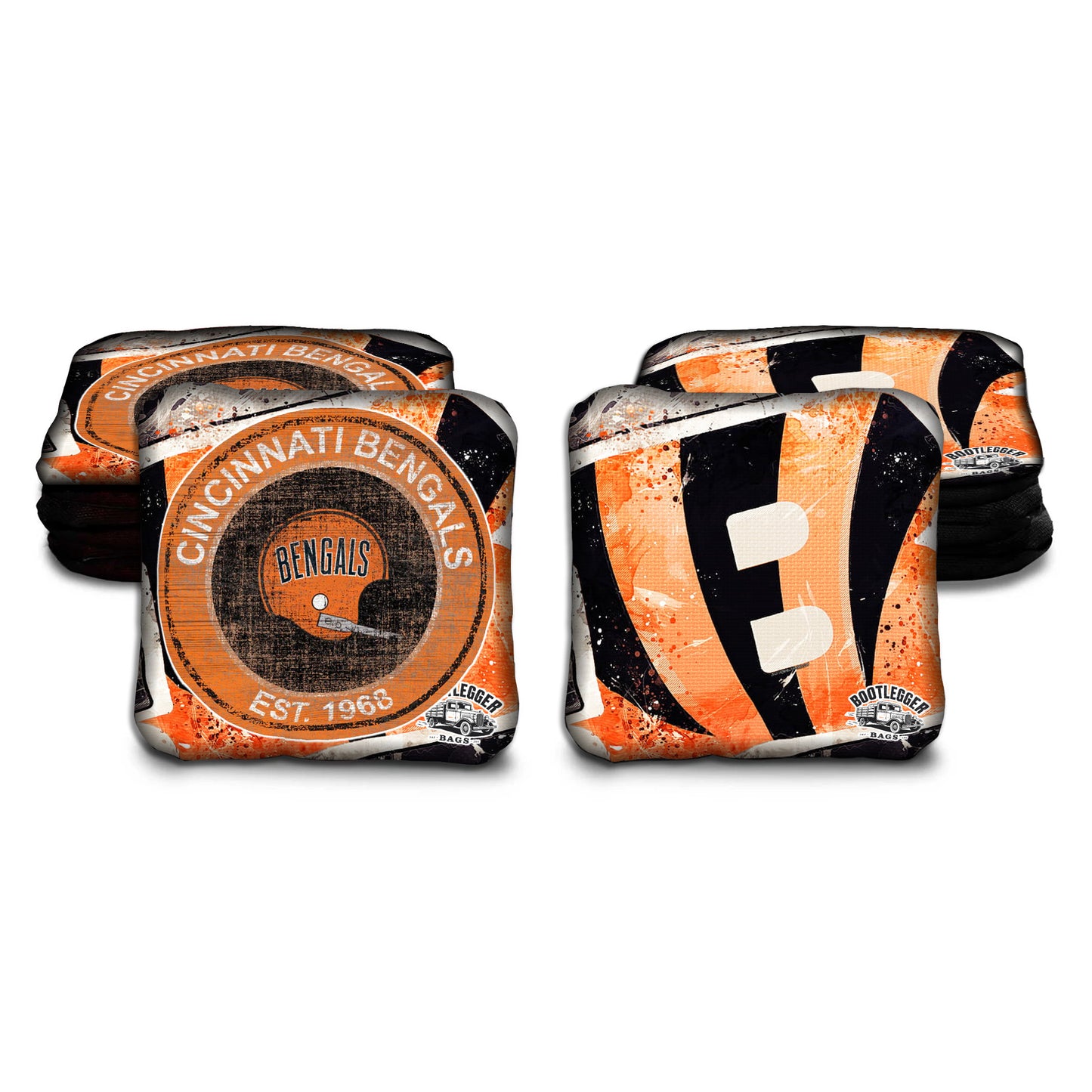 Cincinnati Bengals Fan Art Cornhole Bags