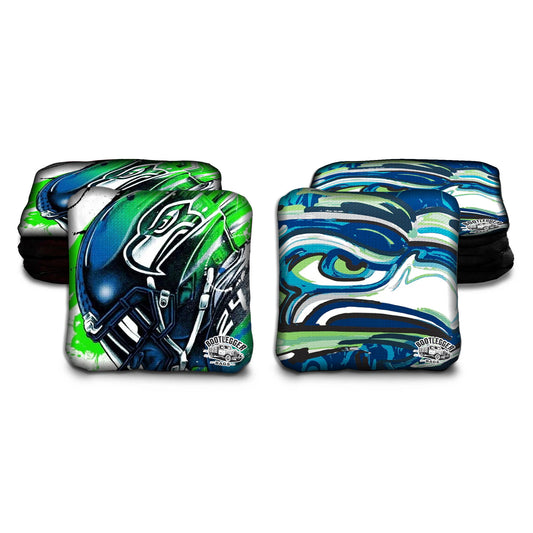 Seattle Seahawks Fan Art Cornhole Bags