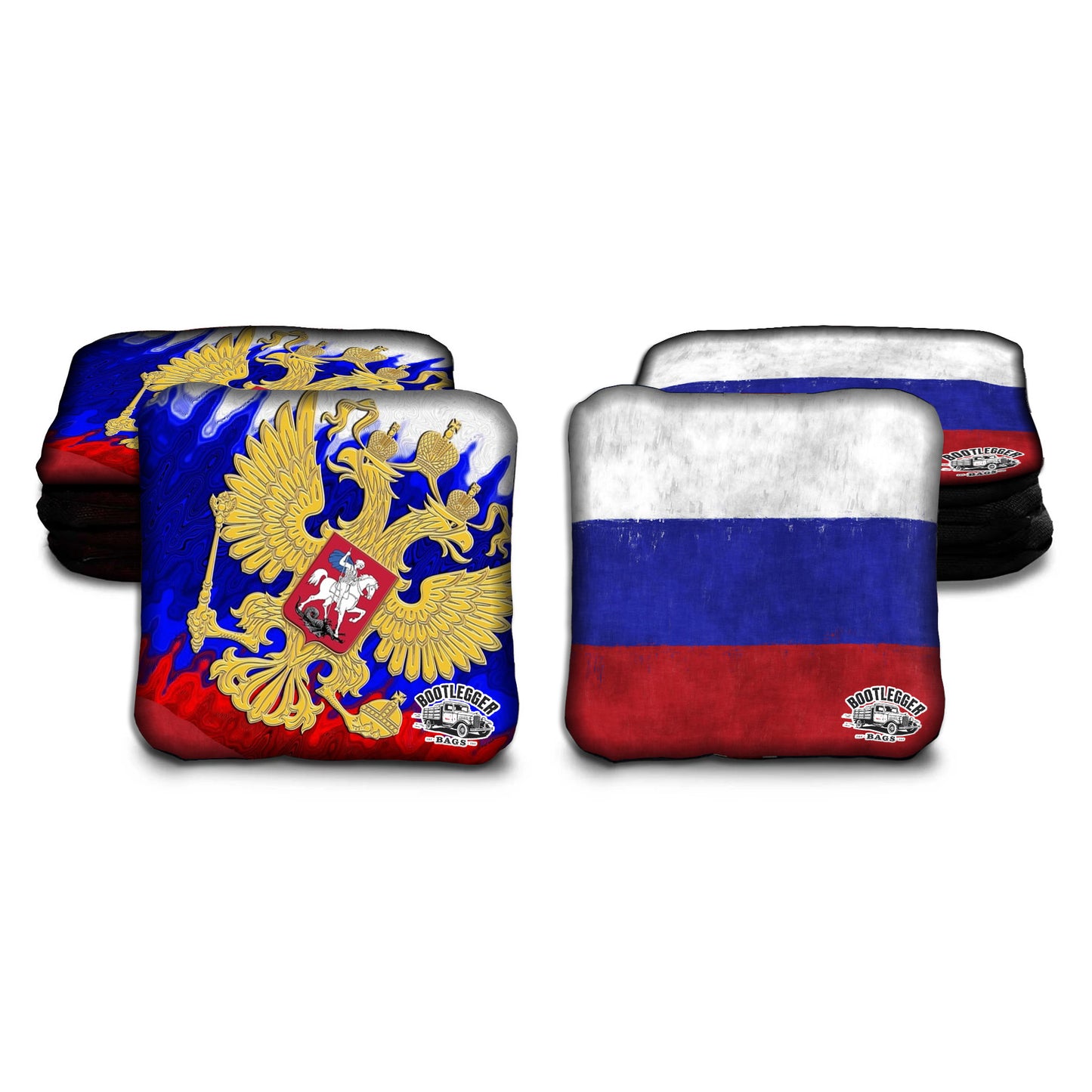 Russian Flag Cornhole Bags