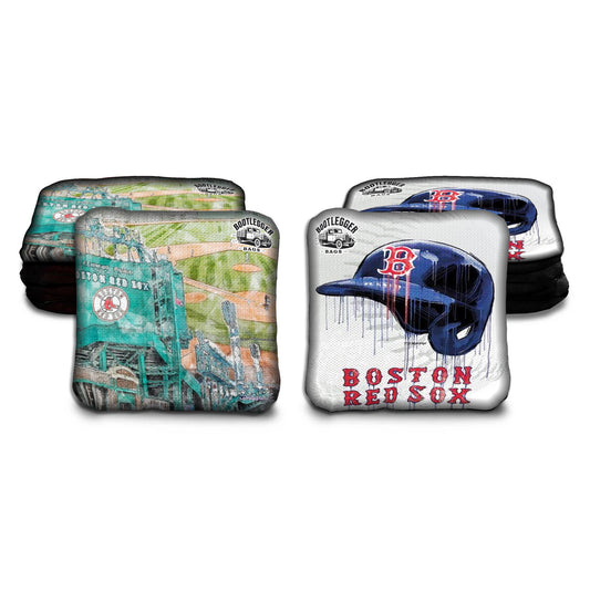 Boston Red Sox Fan Art Cornhole Bags